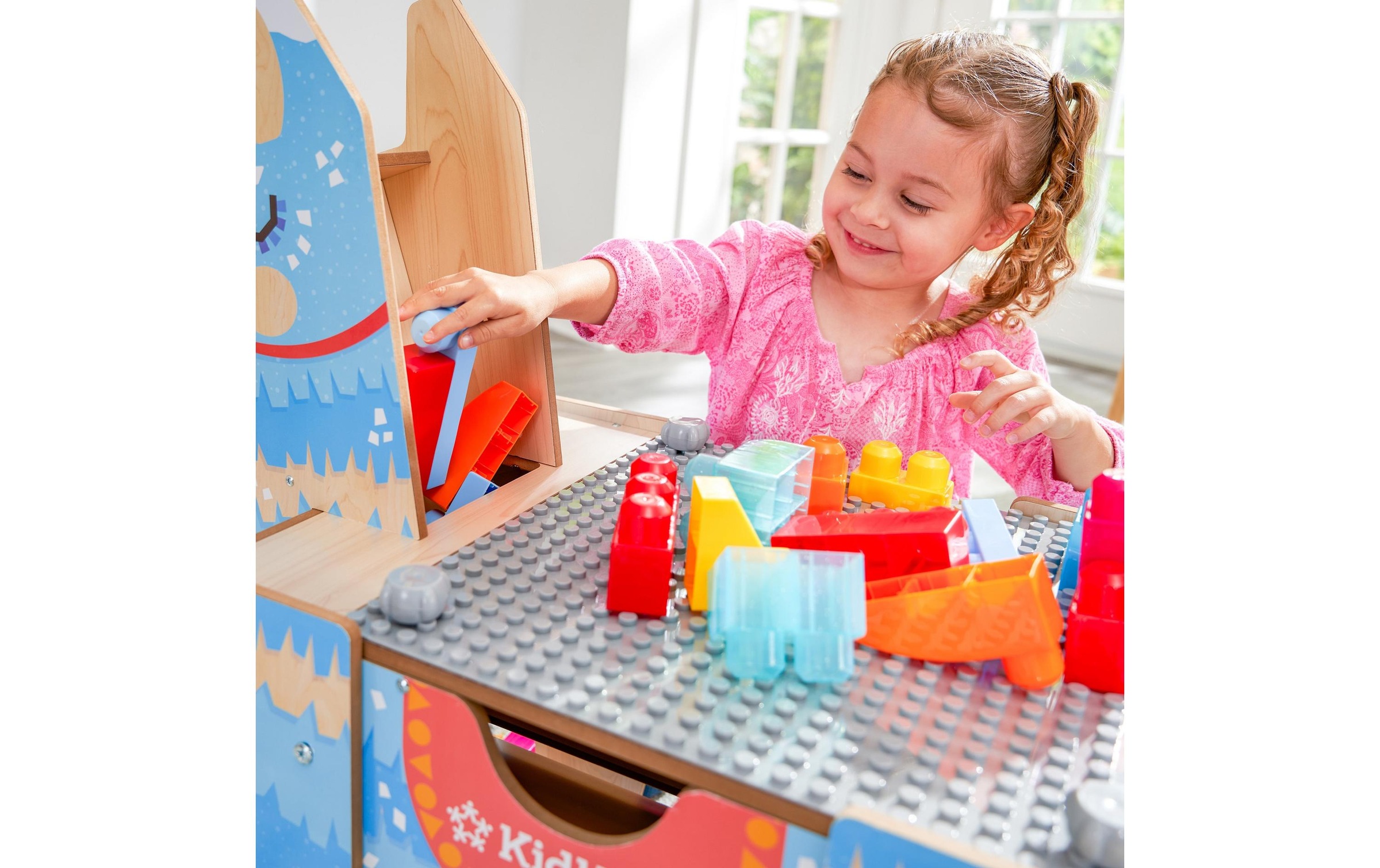 Spielbausteine »Kid Kraft Llama Pinata Bausteintisch«, (50 St.)
