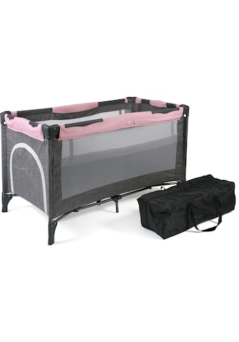 Baby-Reisebett »Luxus, Melange Rosa«, inkl. Transporttasche