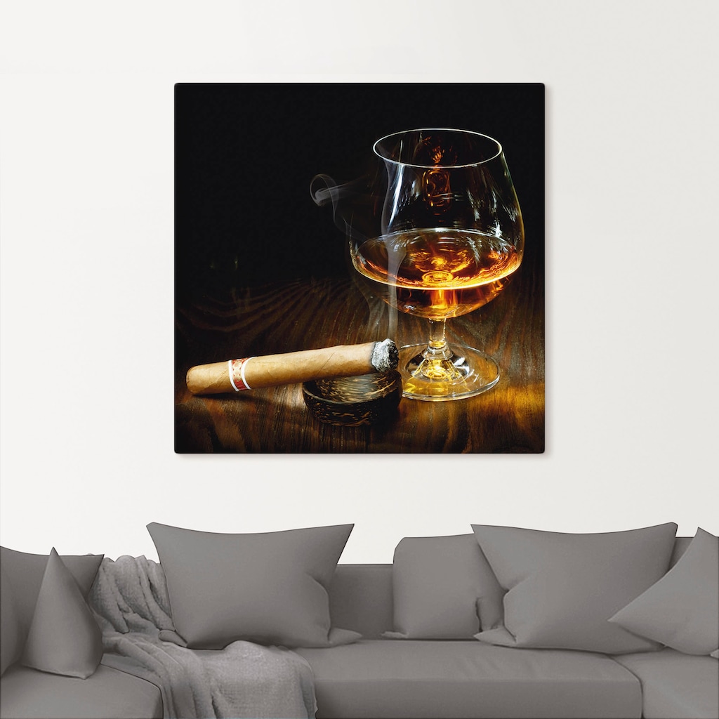 Artland Wandbild »Zigarre und Cognac«, Zigarren, (1 St.)