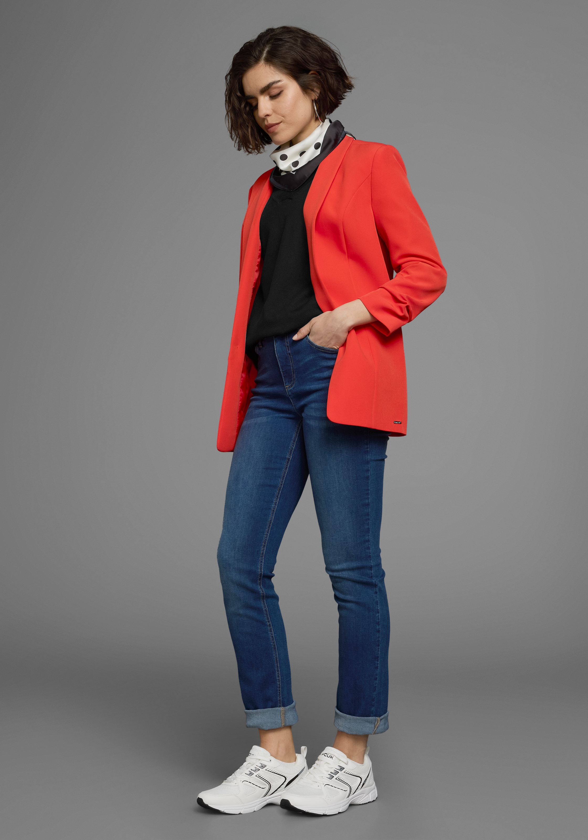 Boysen's V-Ausschnitt-Pullover, in leichter A-Form NEUE FARBE