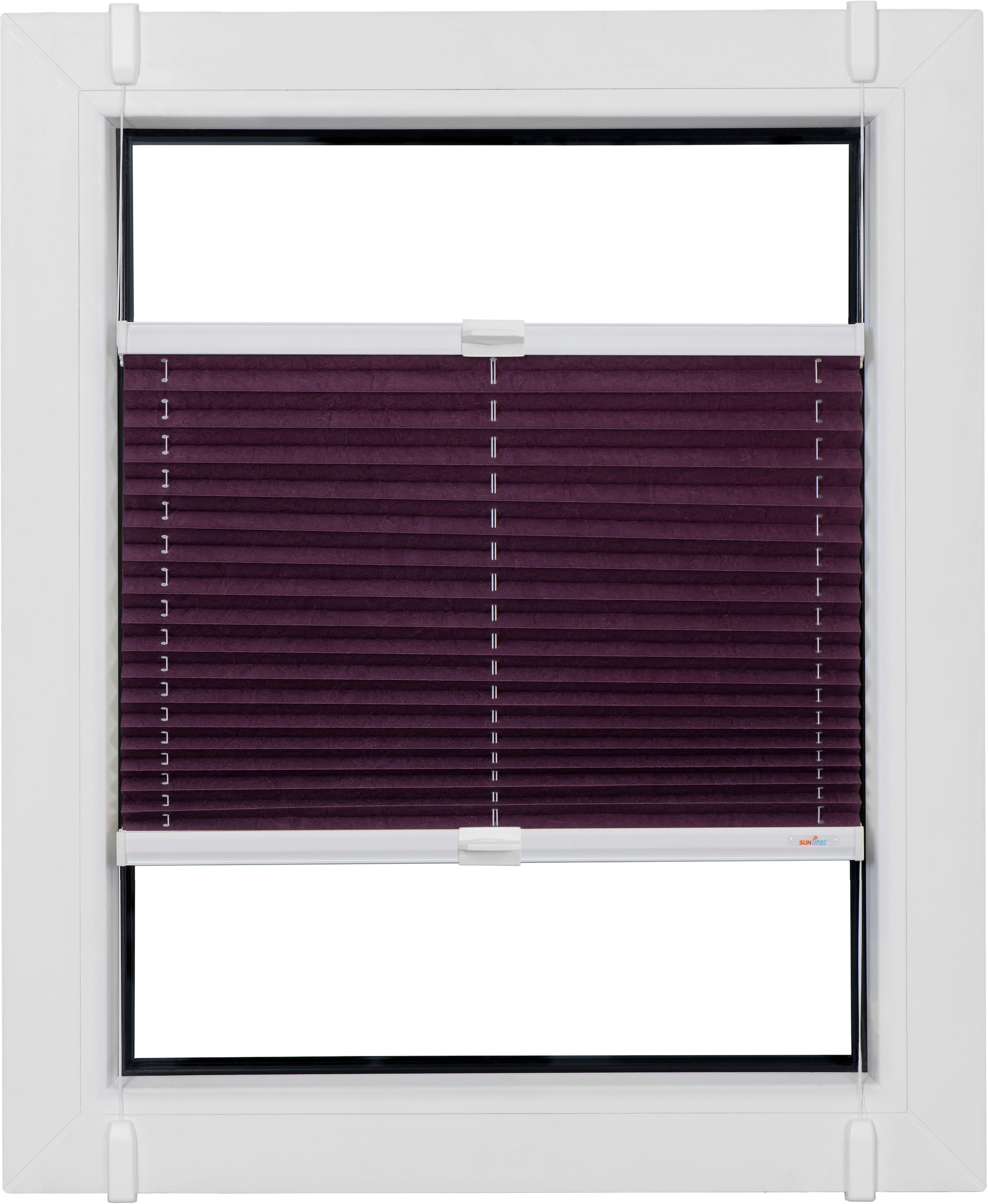 sunlines Plissee "Budget Crush" Lichtschutz ohne Bohren verspannt Klemmfix, crushed