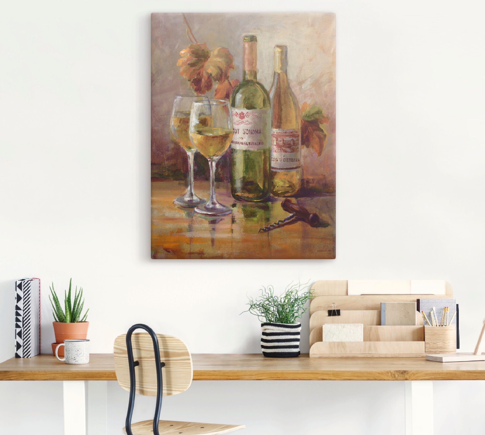 Artland Wandbild »Offener Wein II«, Getränke, (1 St.), als Leinwandbild, Poster in verschied. Grössen