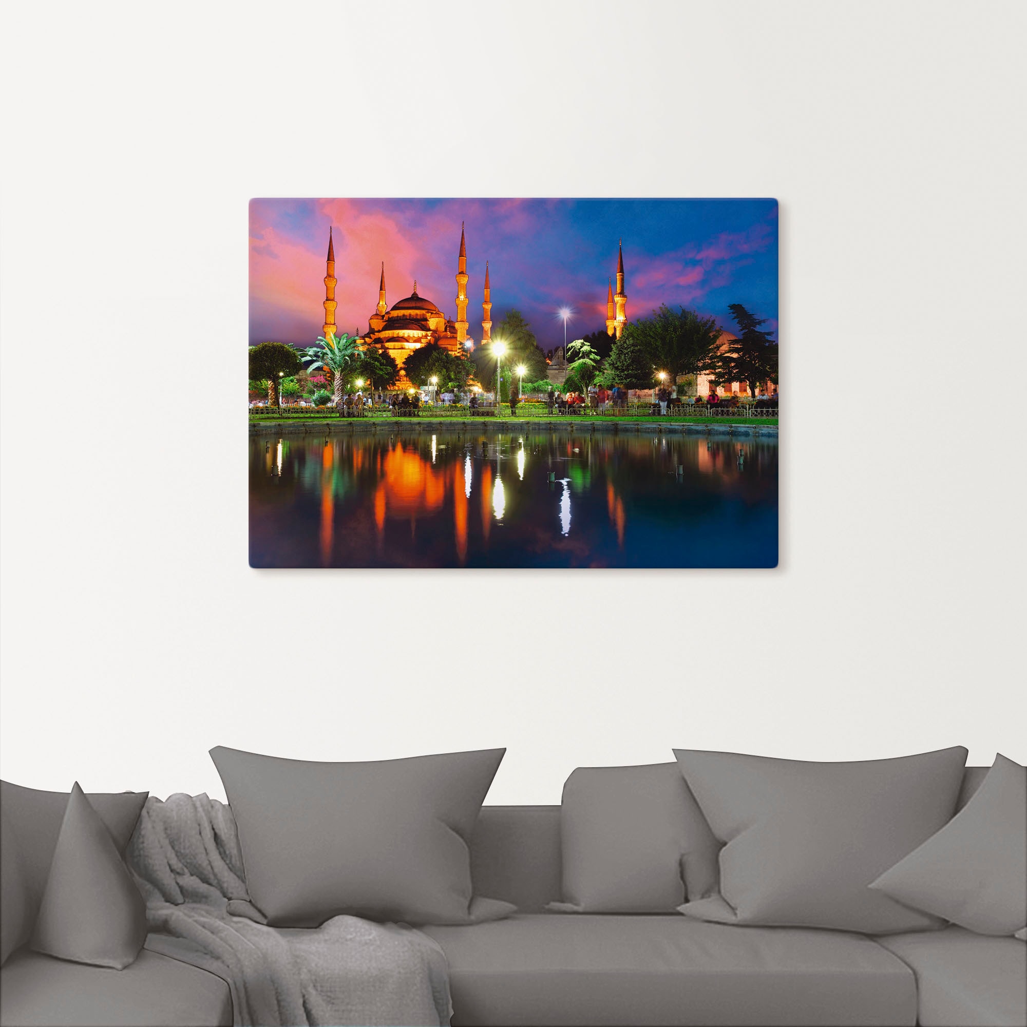 Artland Wandbild »Blaue Moschee in Istanbul - Türkei«, Gebäude, (1 St.), als Leinwandbild, Poster in verschied. Grössen
