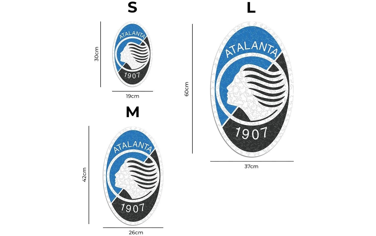 Puzzle »Iconic Atalanta BC – Logo«, Holzart: Birke (Herkunftsland: China)