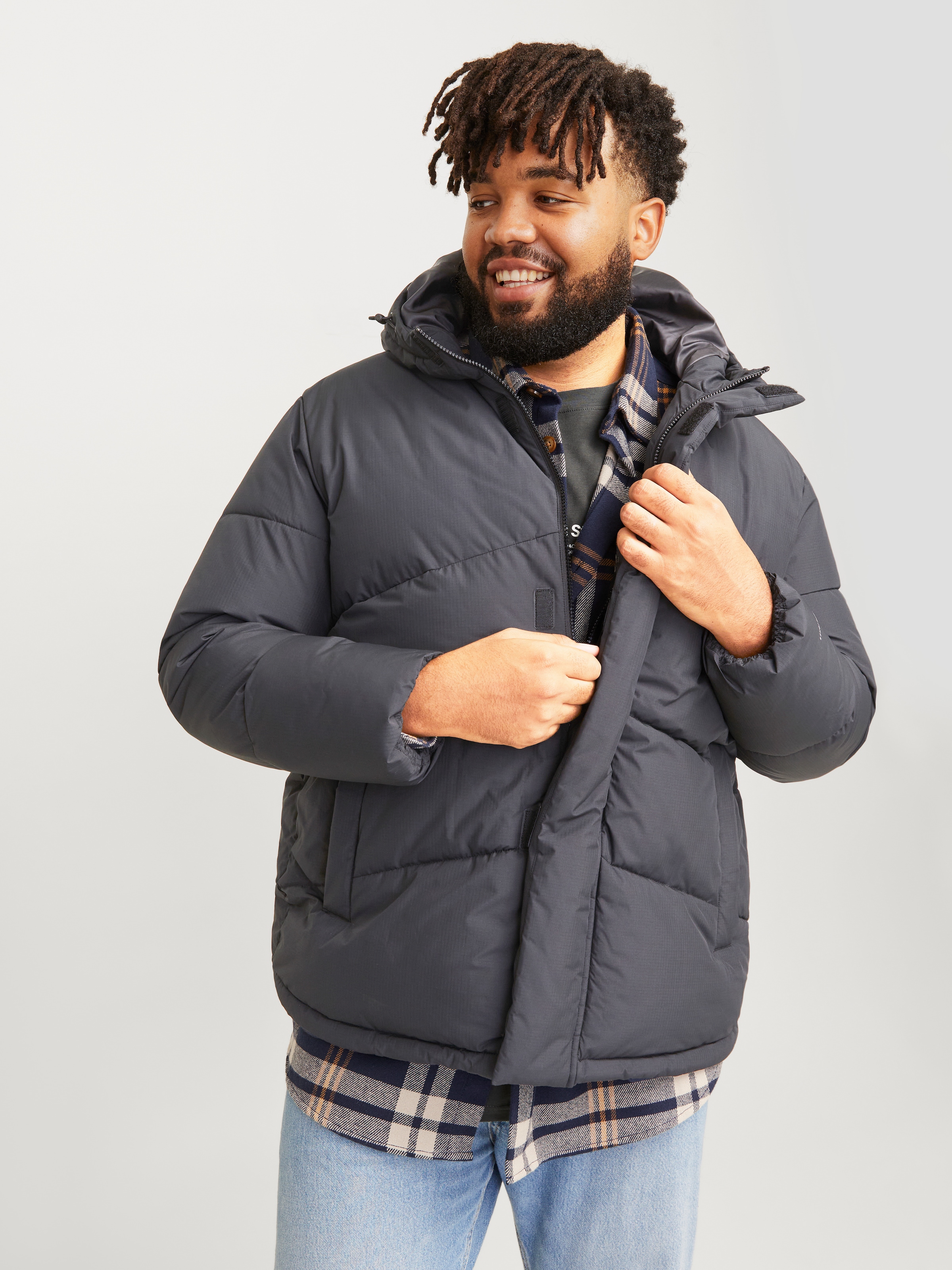 Jack & Jones PlusSize Steppjacke »JJWORLD PUFFER JACKET PLS«, mit Kapuze