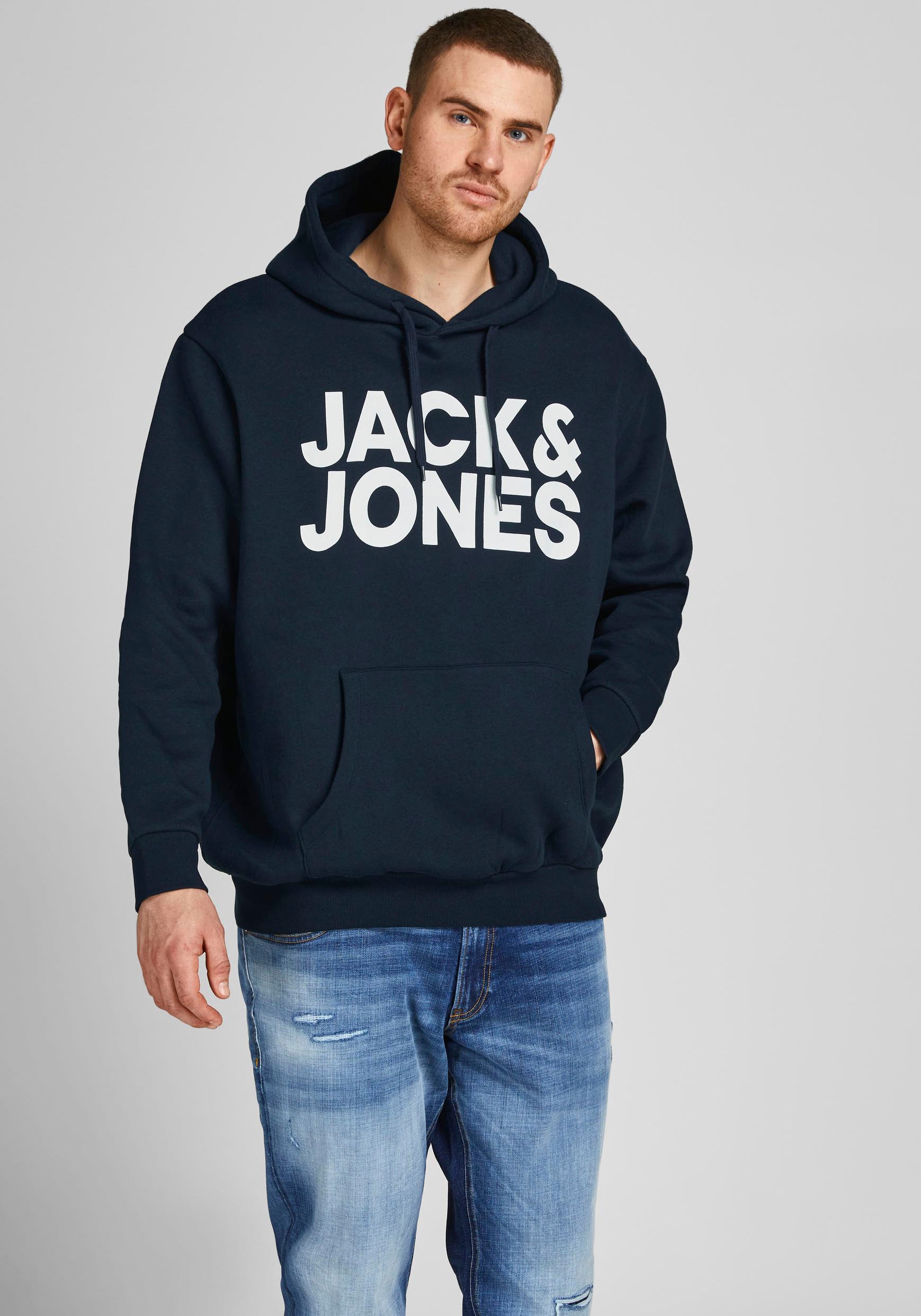 Jack & Jones PlusSize Kapuzensweatshirt »CORP LOGO SWEAT HOOD«, Bis Grösse 6XL