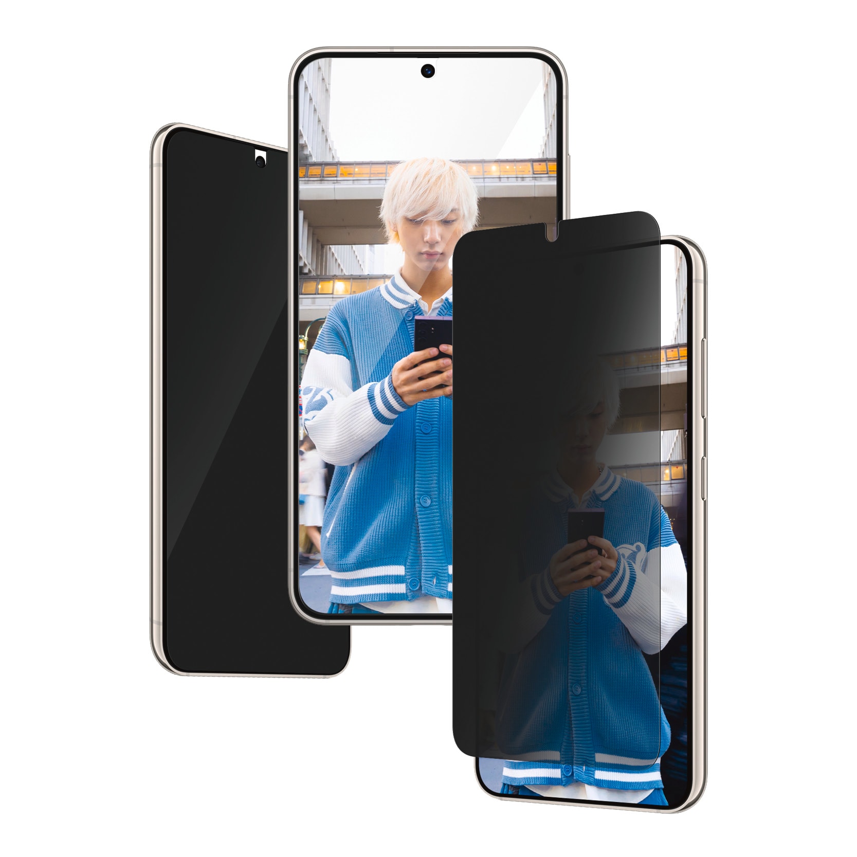 PanzerGlass Displayschutzglas »Ultra Wide Fit Privacy Screen Protector«, für Samsung Galaxy S24, Displayschutzfolie, stossfest, kratzbeständig