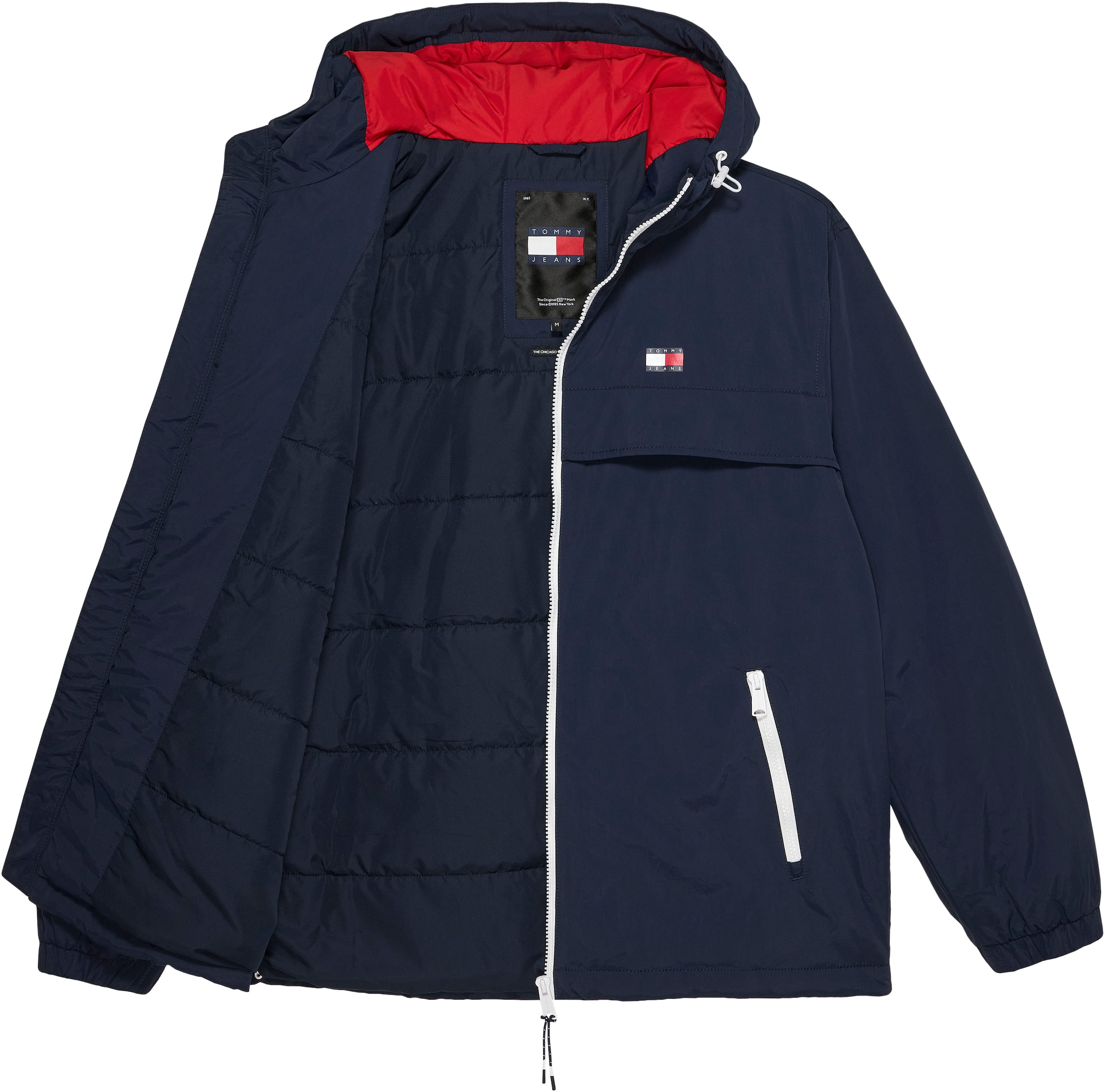 Tommy Jeans Outdoorjacke »TJM PADDED SOLID CHICAGO EXT«, mit Kapuze, mit Logoprägung