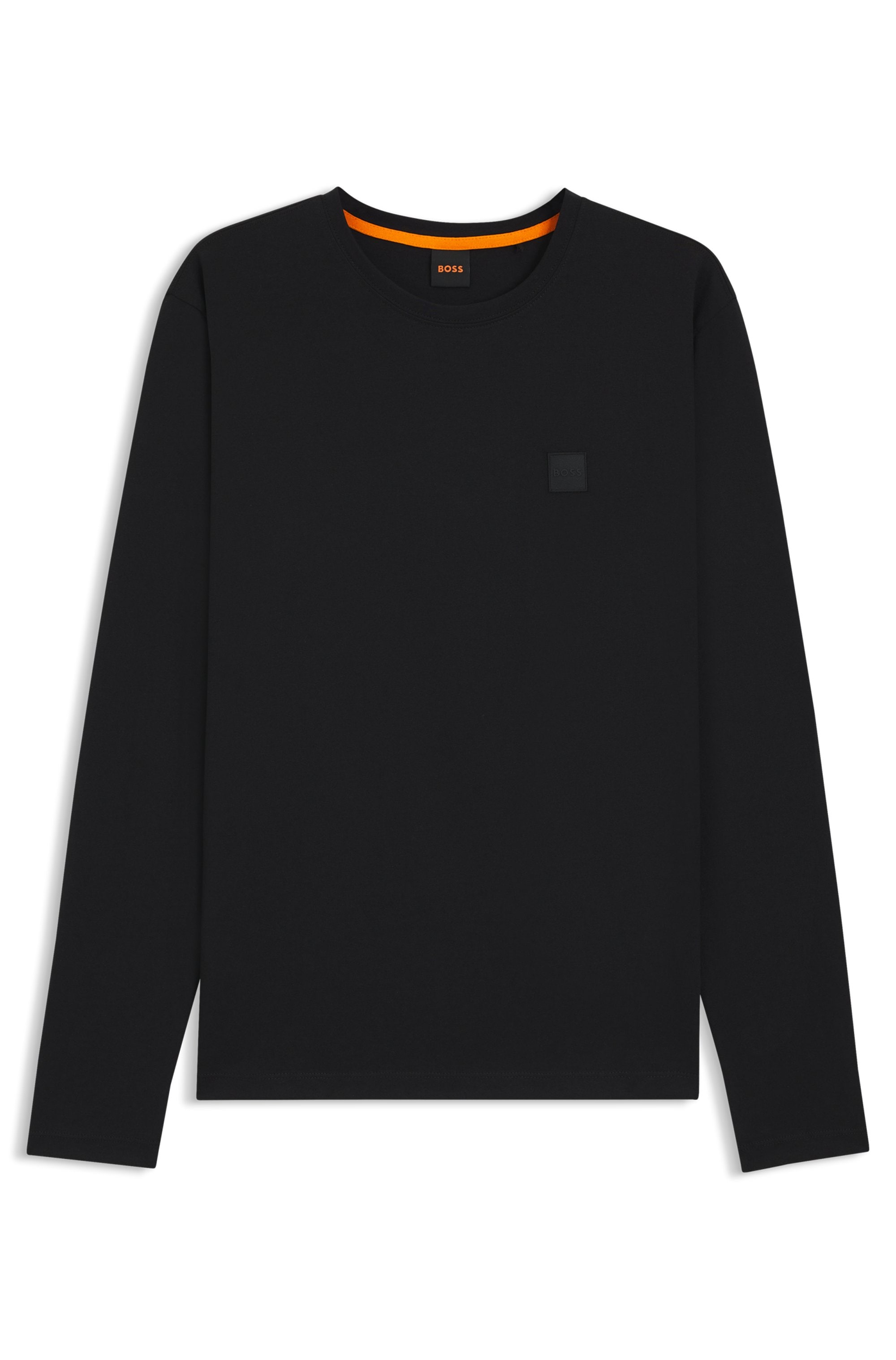 BOSS ORANGE Langarmshirt »Tacks«, mit Markenlogo auf der Brust
