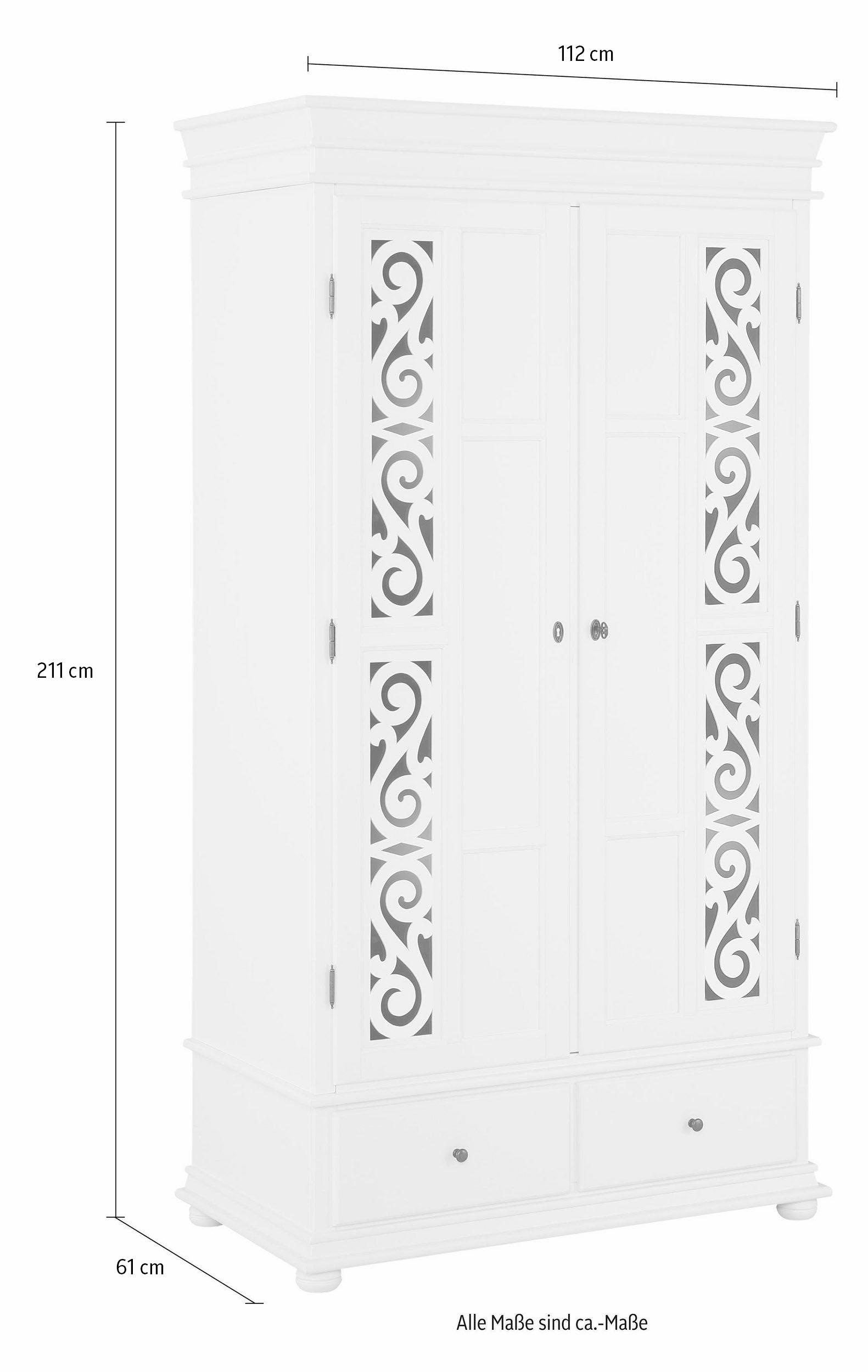 »Arabeske«, schönen kaufen teilmassivem Drehtürenschrank auf online affaire mit Türfronten Ornamenten Home Holz aus Jelmoli-Versand den |