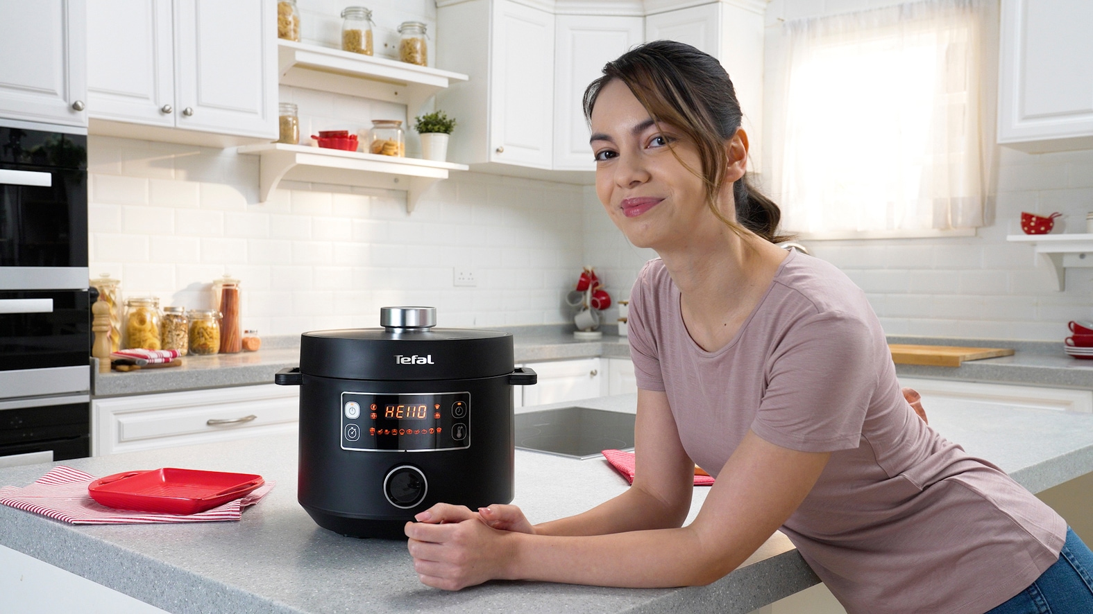Tefal Multikocher »CY7548 Turbo Cuisine«, elektrischer Schnellkochtopf, 10 automatische Programme, vielseitig