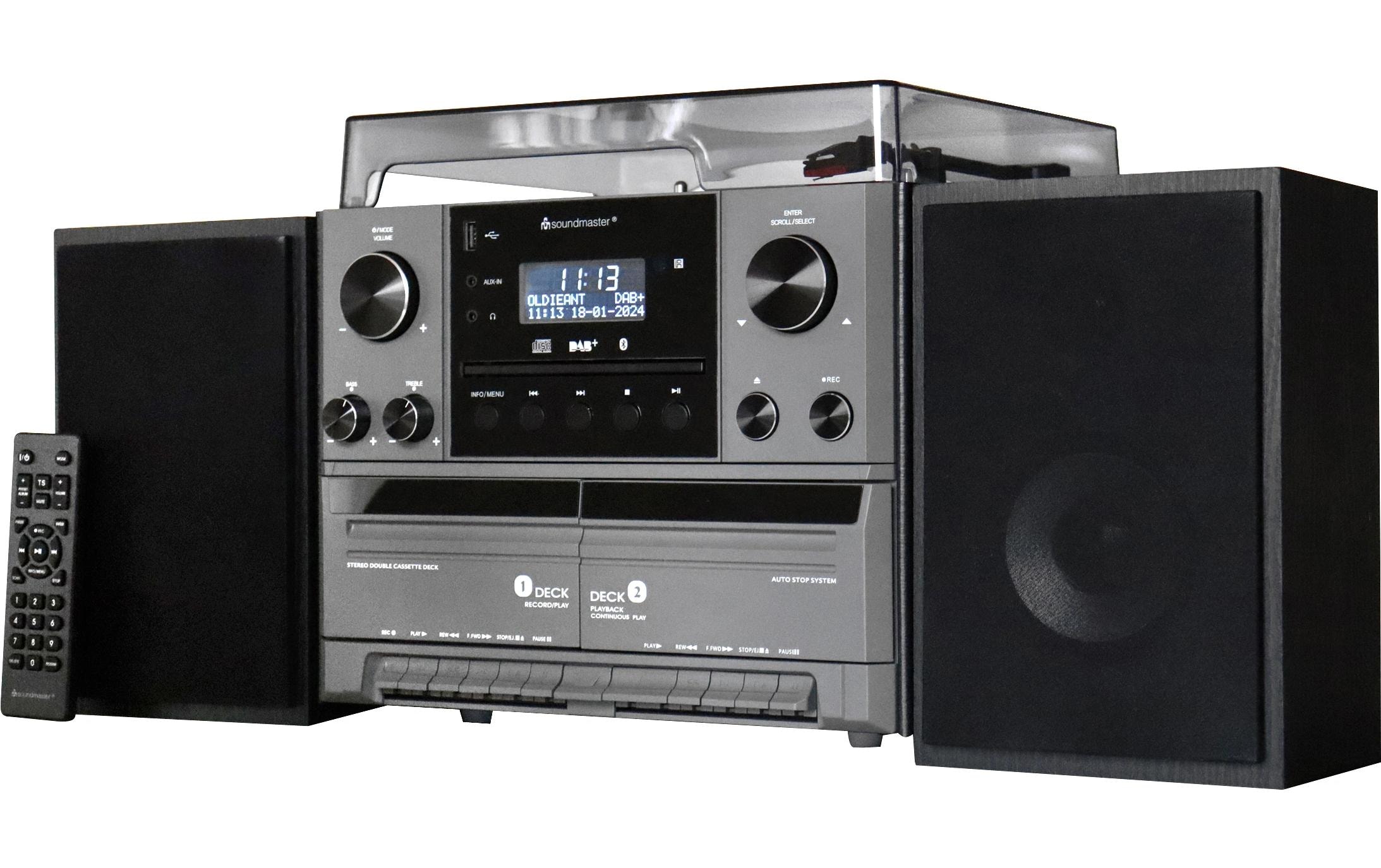 Soundmaster Stereoanlage »MCD5600 Grau«, (Digitalradio (DAB+)-FM-Tuner)