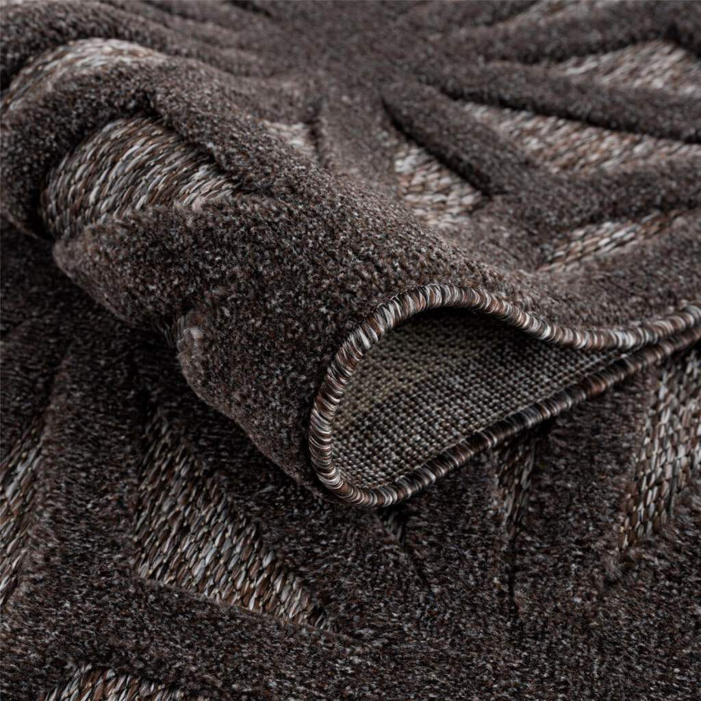 Carpet City Teppich »In-& Outdoorteppich Santorini 58369, 3D-Effekt, Raute-Optik«, rechteckig, 5 mm Höhe, Wetterfest & UV-beständig für Terrasse, Balkon, Küche, Flur