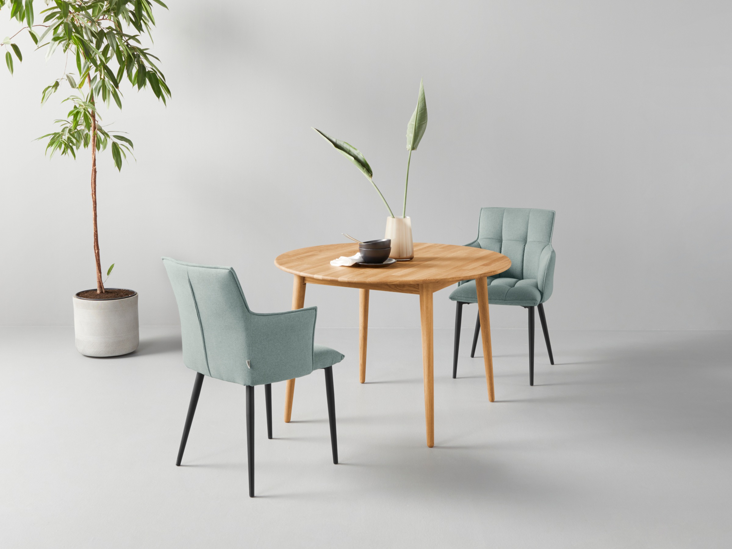 OTTO home Esstisch "Toarp" Massivholz Eiche Esszimmertisch im Scandi Look, FSC zertifiziert