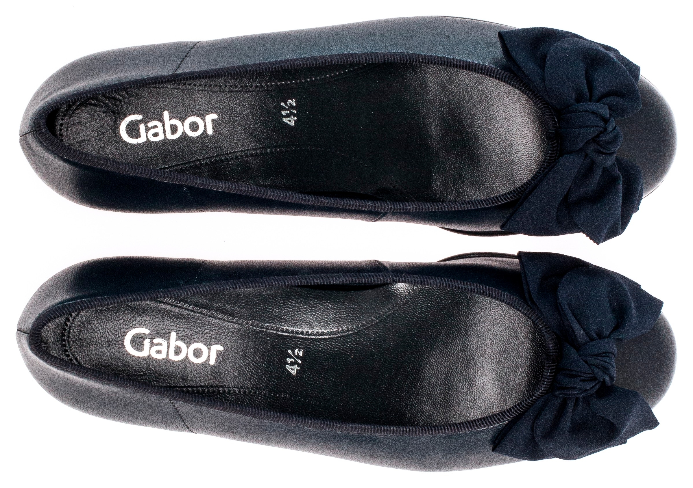 Gabor Ballerina, Flats, Kitten Heel, Festliche Schuhe mit aufwendiger Schleife
