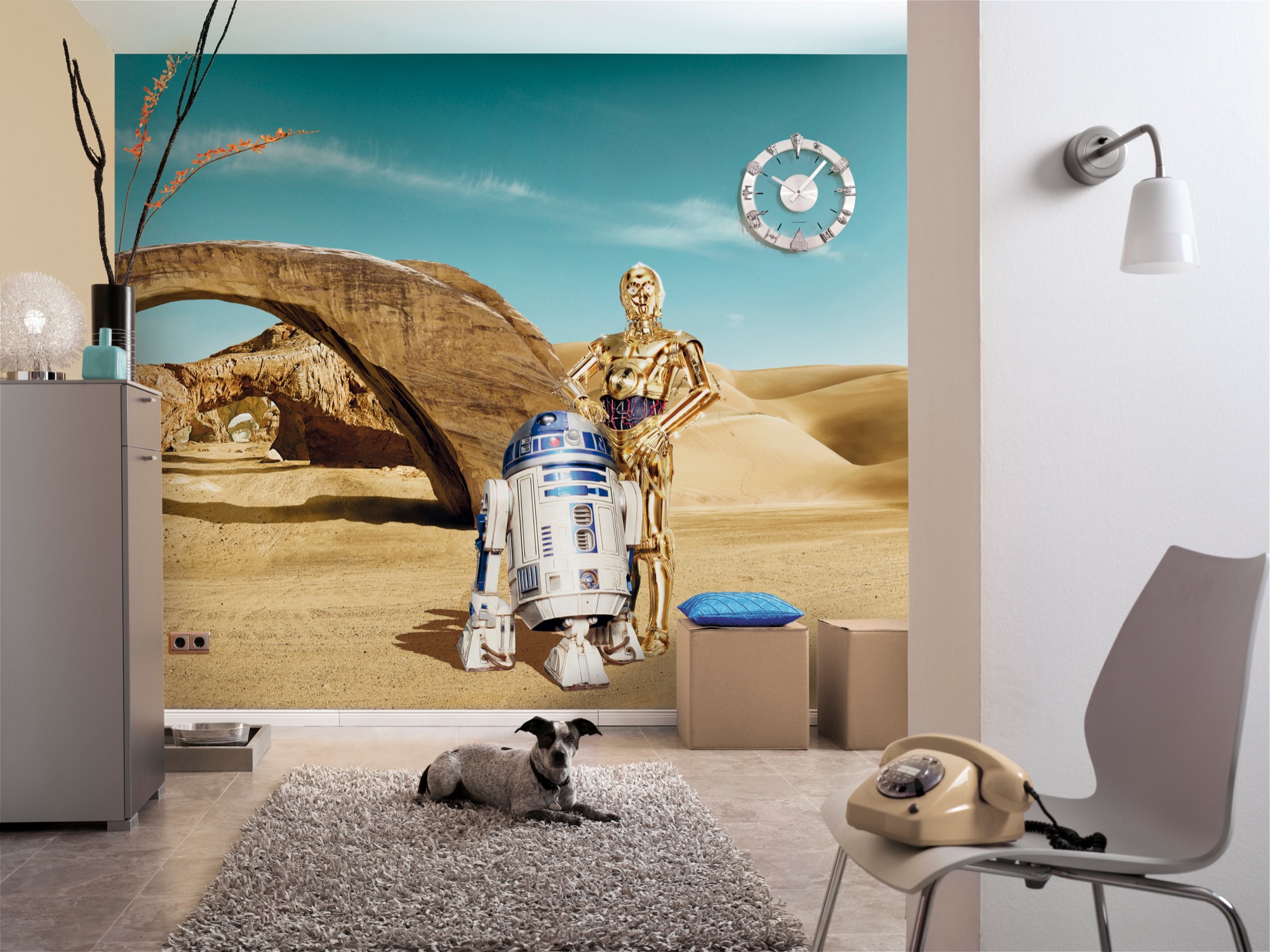Komar Fototapete »STAR WARS Lost Droids - Grösse 368 x 254 cm«, bedruckt, Kinderzimmer