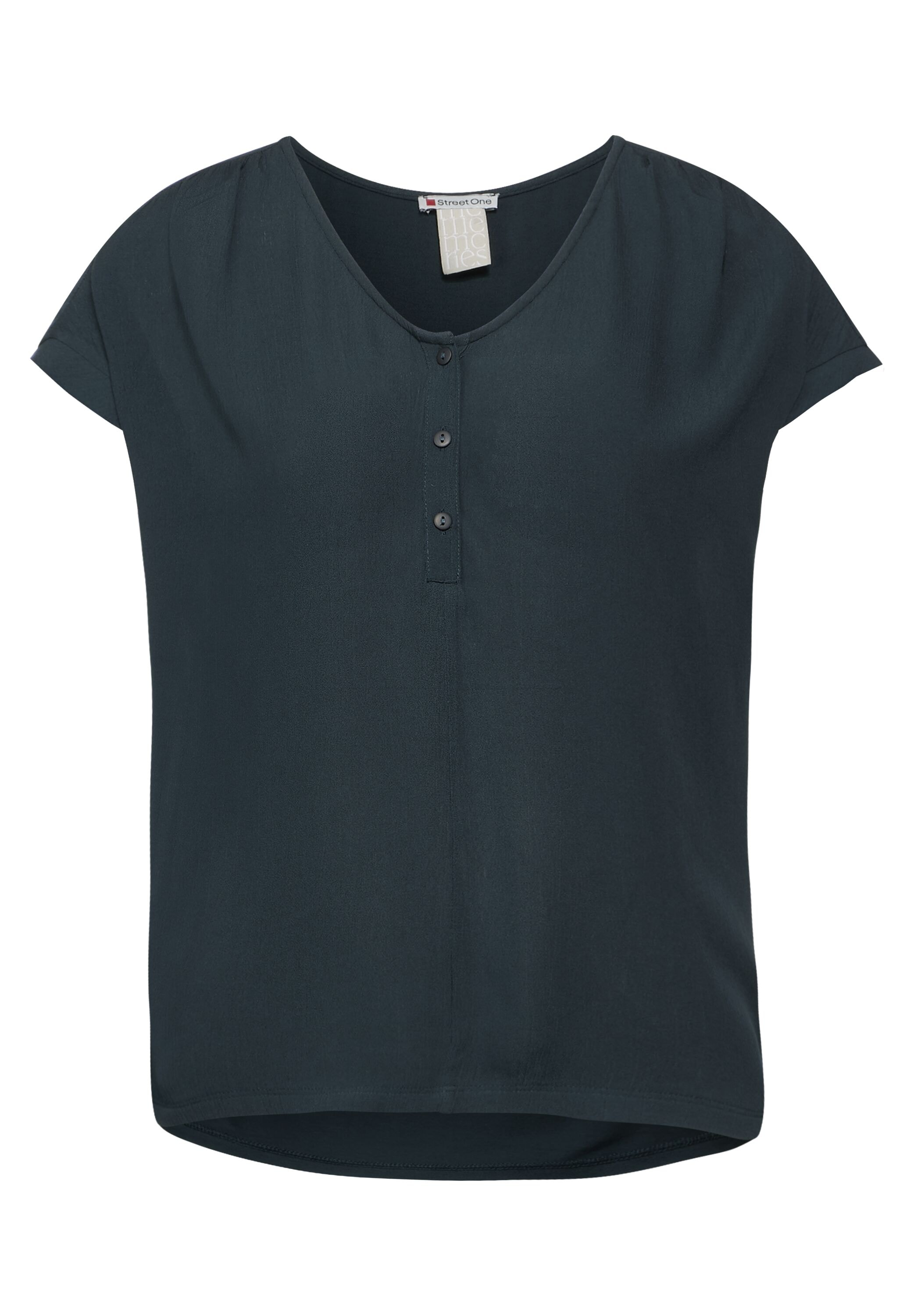 STREET ONE Shirttop, mit softe Crinkle Viskose Front