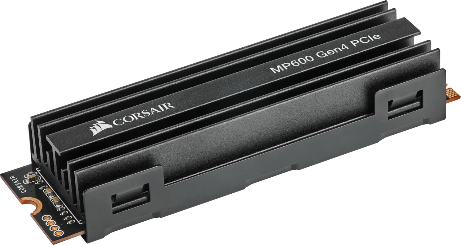 Corsair interne SSD »Force Series MP600 1TB NVMe PCIe Gen4 x4M.2 SSD«, Anschluss M.2 PCIe 4.0, M.2-Kühlkörper