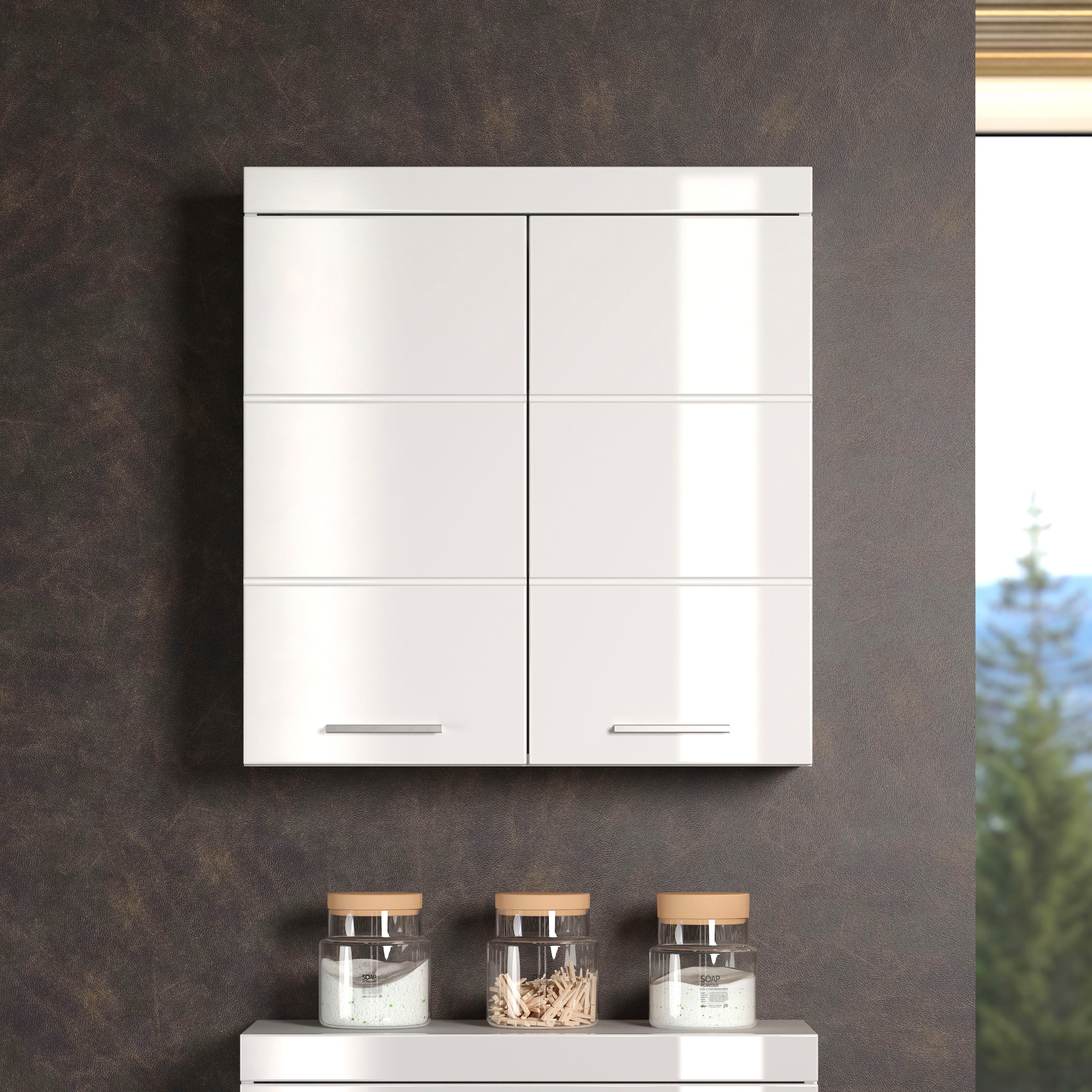 INOSIGN Hängeschrank »Avena«, Breiter Badschrank mit verstellbaren Böden - Masse (B/T/H) 73/23/77 cm