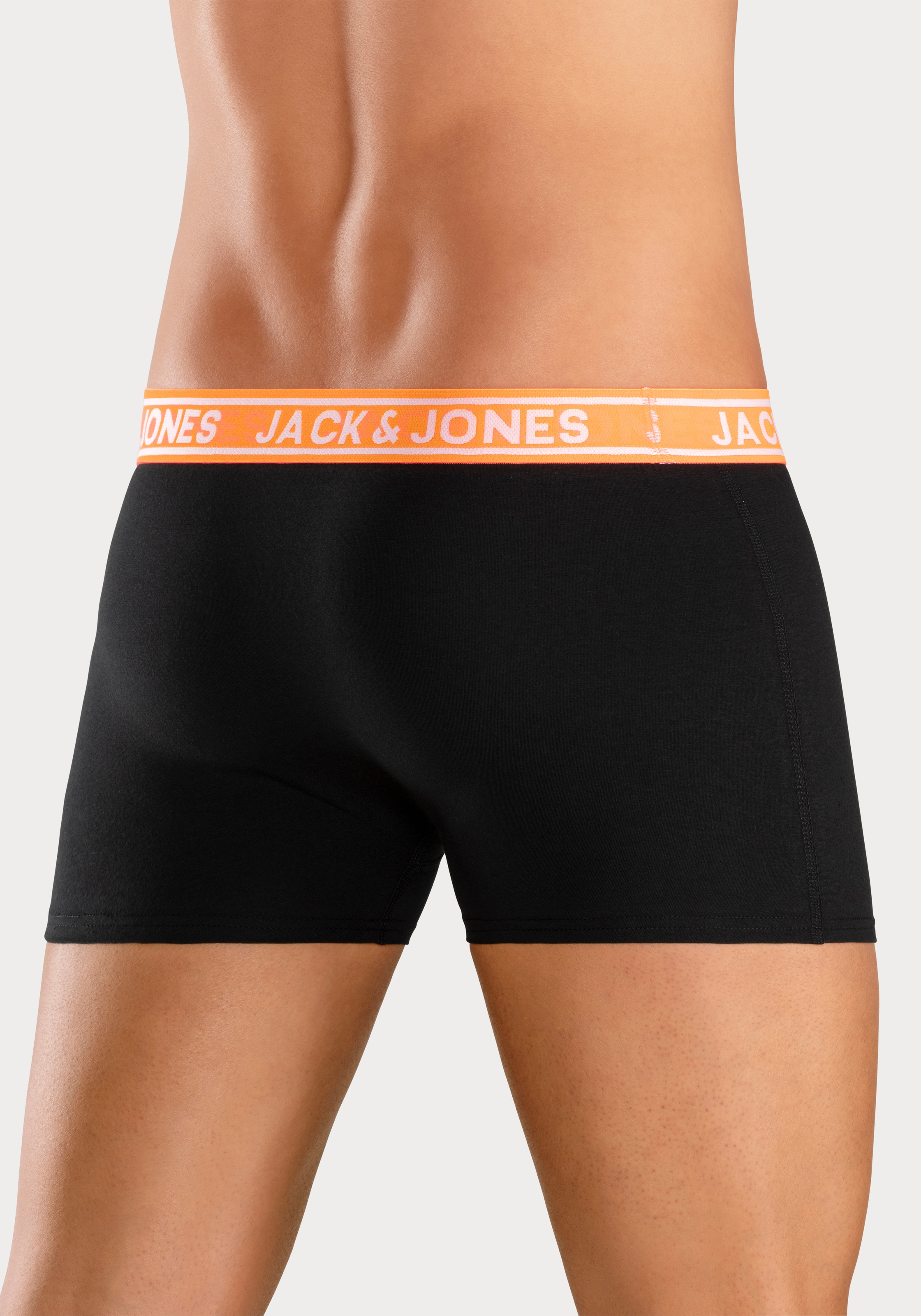 Jack & Jones Trunk »JACCRISP im 6er Pack mit Logobund und Stretchkomfort«, (Packung, 6 St.), unifarben mit Farbeinsatz, modisch, eng anliegend, Baumwollmischung