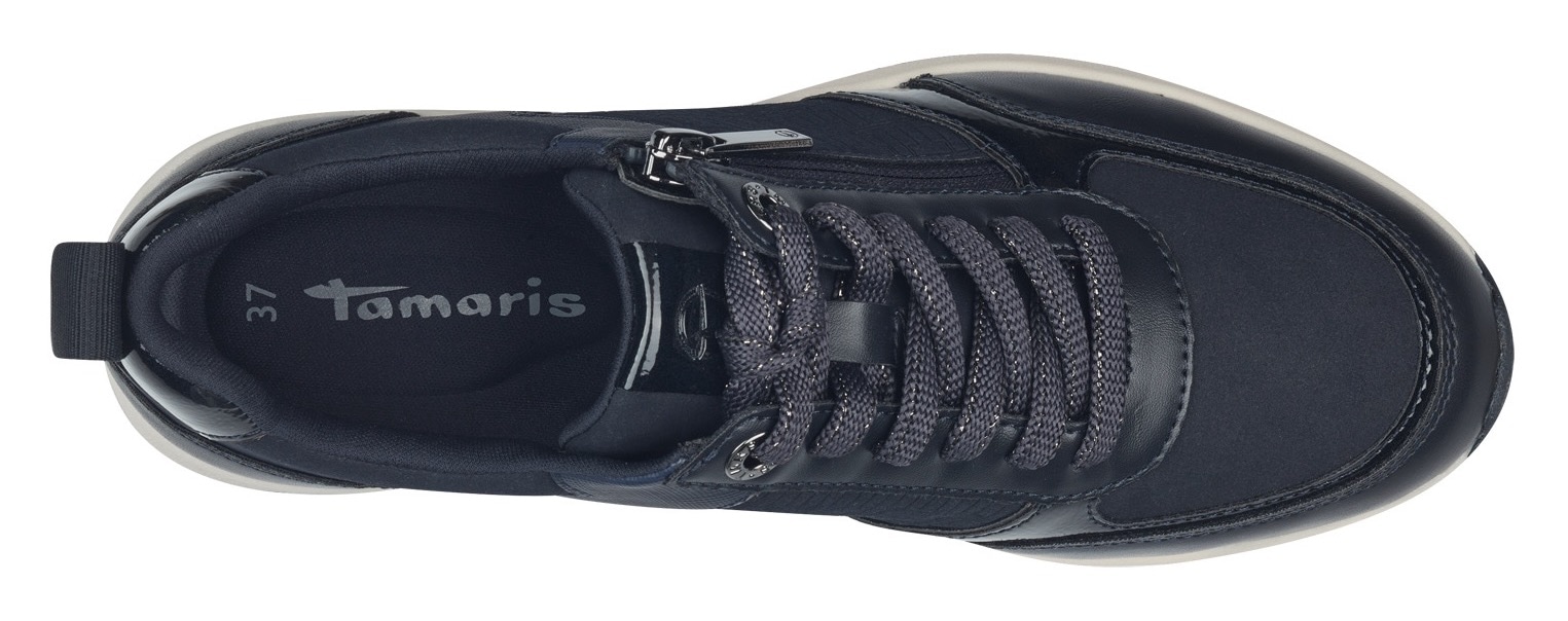 Tamaris Keilsneaker, Freizeitschuh, Halbschuh, Schnürschuh mit Aussenreissverschluss