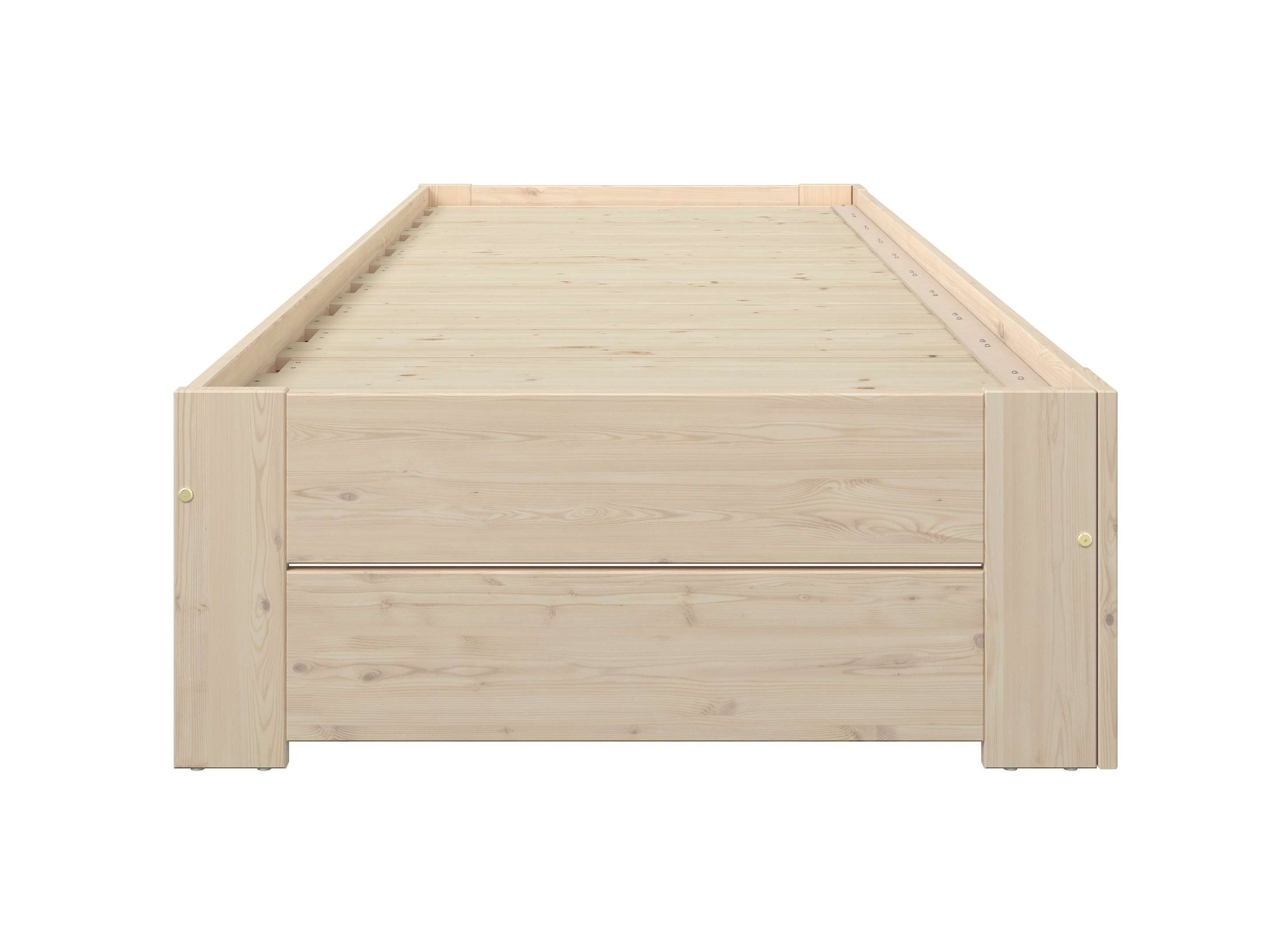 Home affaire Massivholzbett »Imme, ausziehbar 90cm-180cm, ideal für Schlafbesuch, mit Lattenrost«, (Liegefläche 2x 90x200cm), Massive Kiefer, Schubkasten optional, Belastbarkeit 180 KG