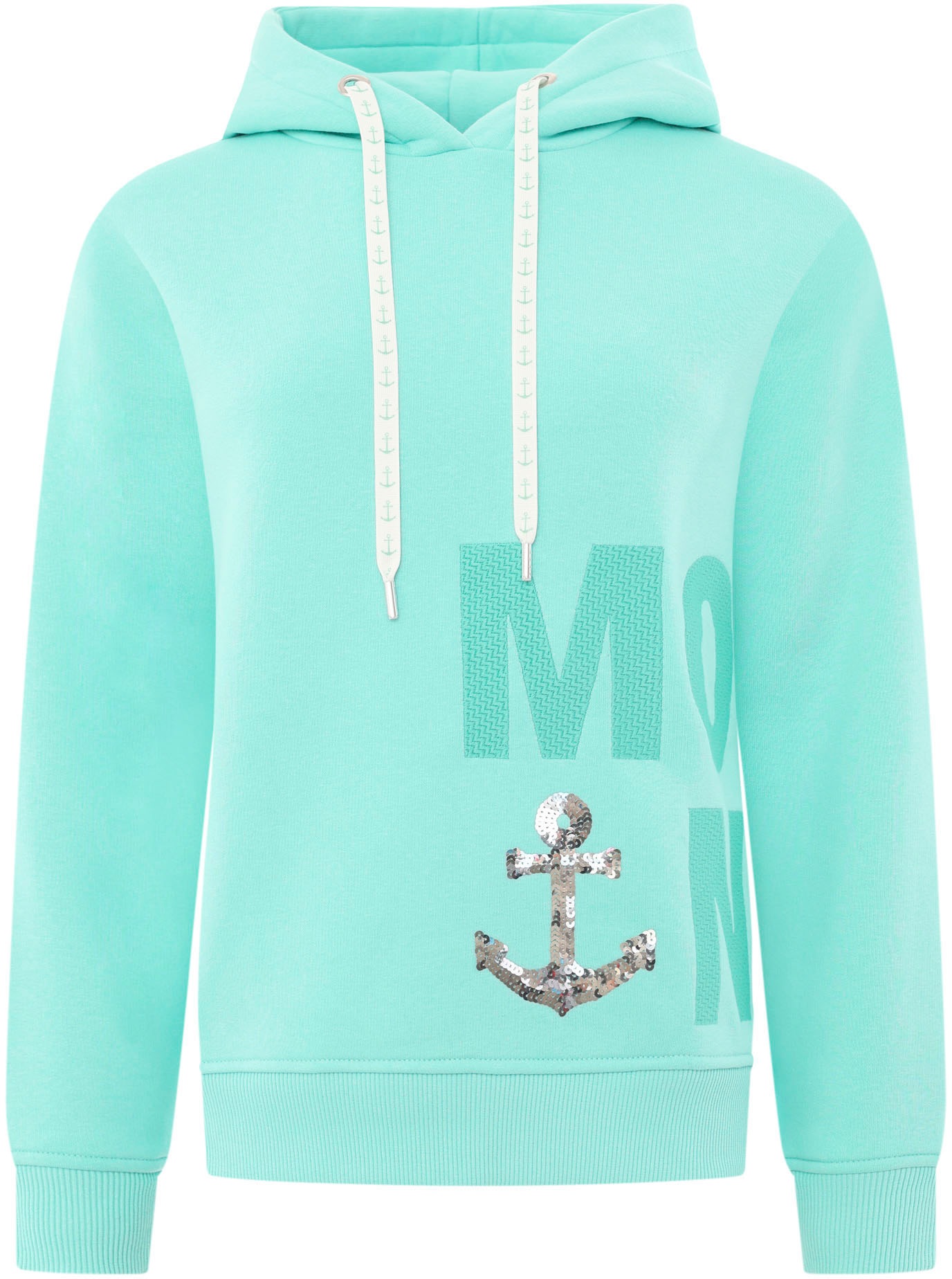 Zwillingsherz Hoodie »"Paillette MOIN"«, mit Paillettenanker und gesticktem Schriftzug