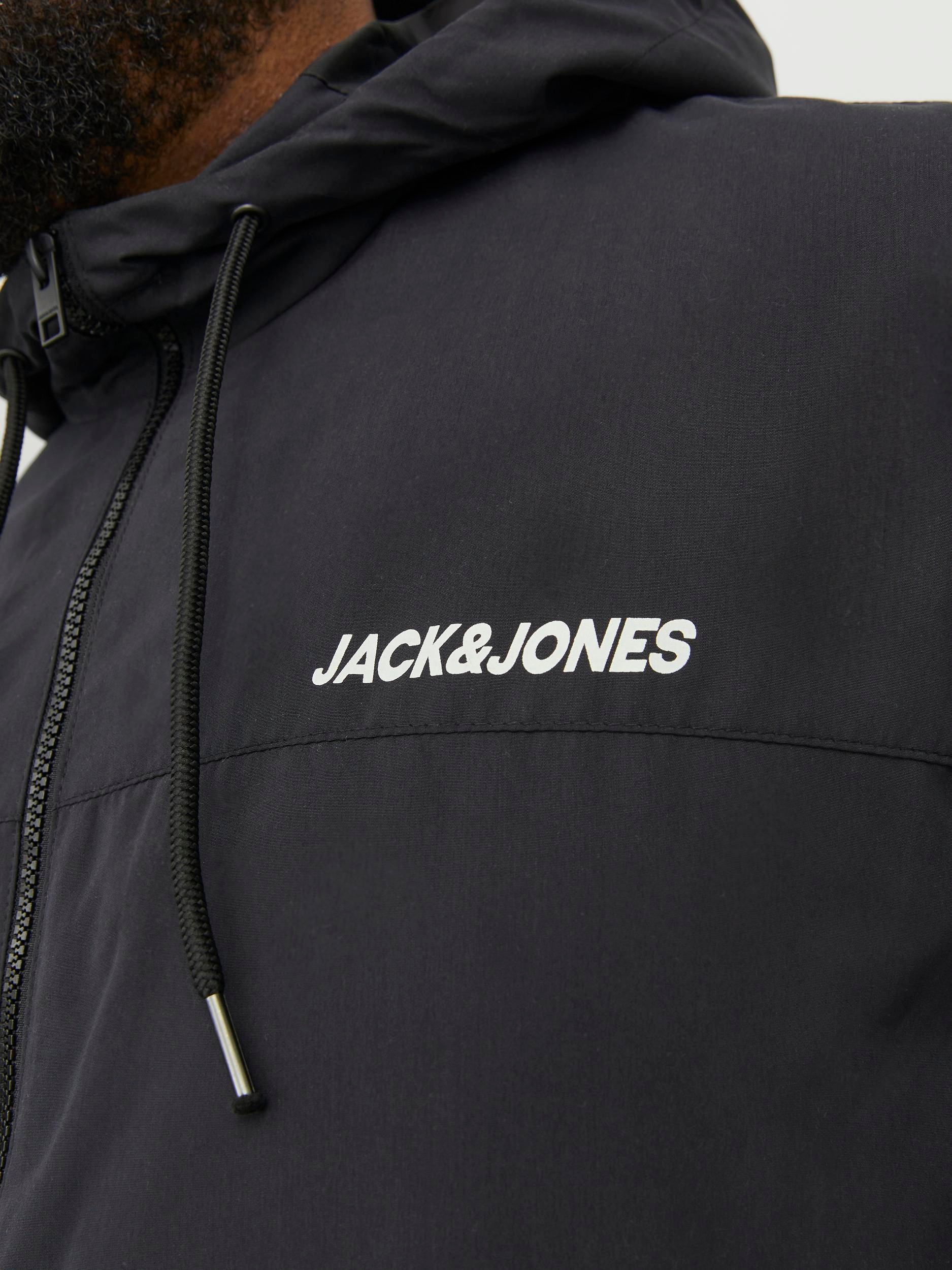 Jack & Jones PlusSize Bomberjacke »JJERUSH HOOD BOMBER NOOS PLS«, mit Kapuze, mit Logo Schriftzug