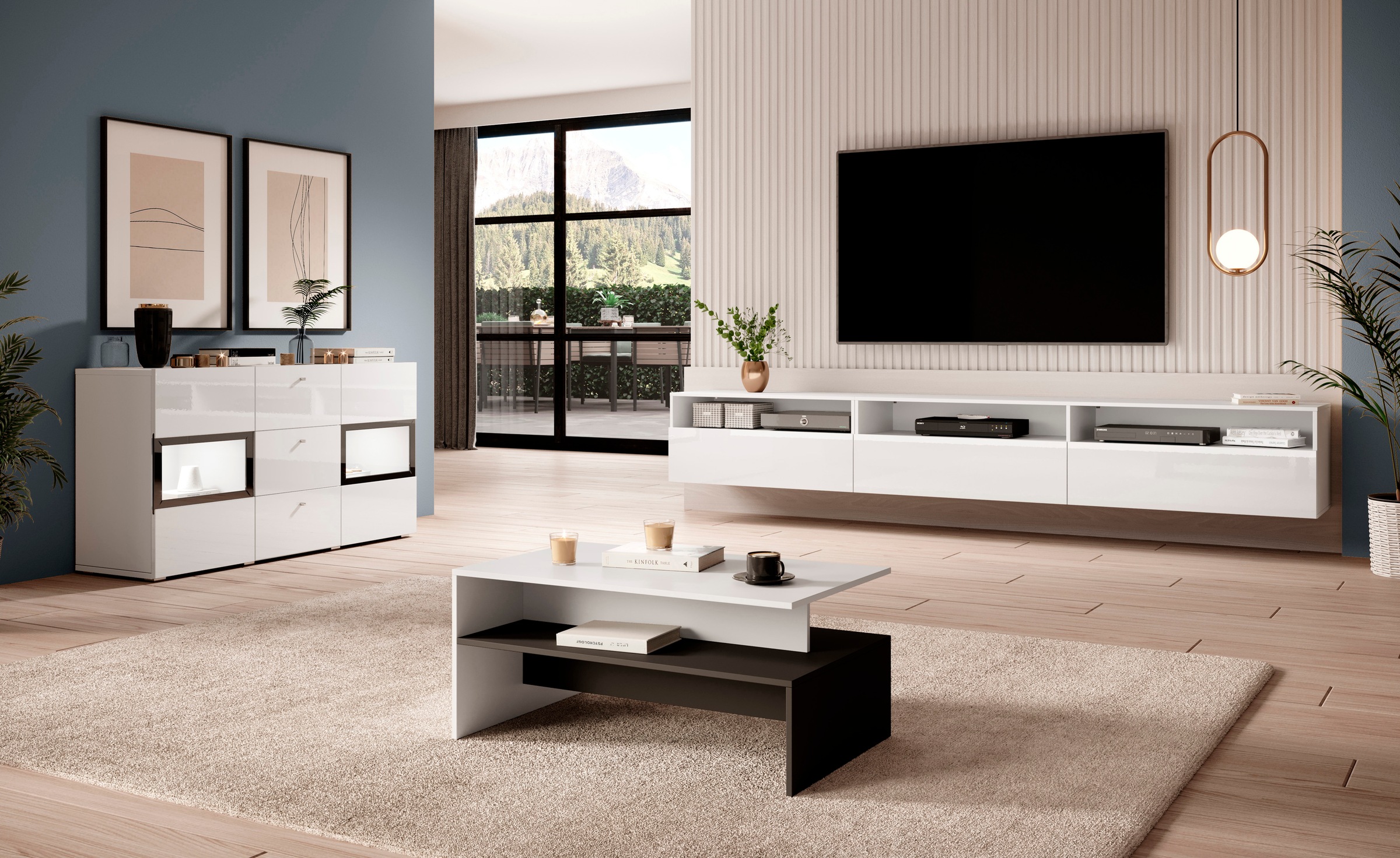 INOSIGN Lowboard »Baros«, stehend/hängend montierbar, Breite 270 cm