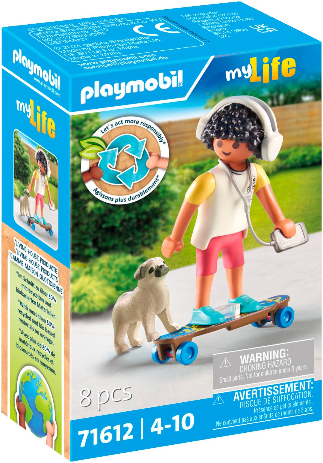 Playmobil Konstruktions-Spielset "Junge mit Hund (71612), myLife" Made in Europe