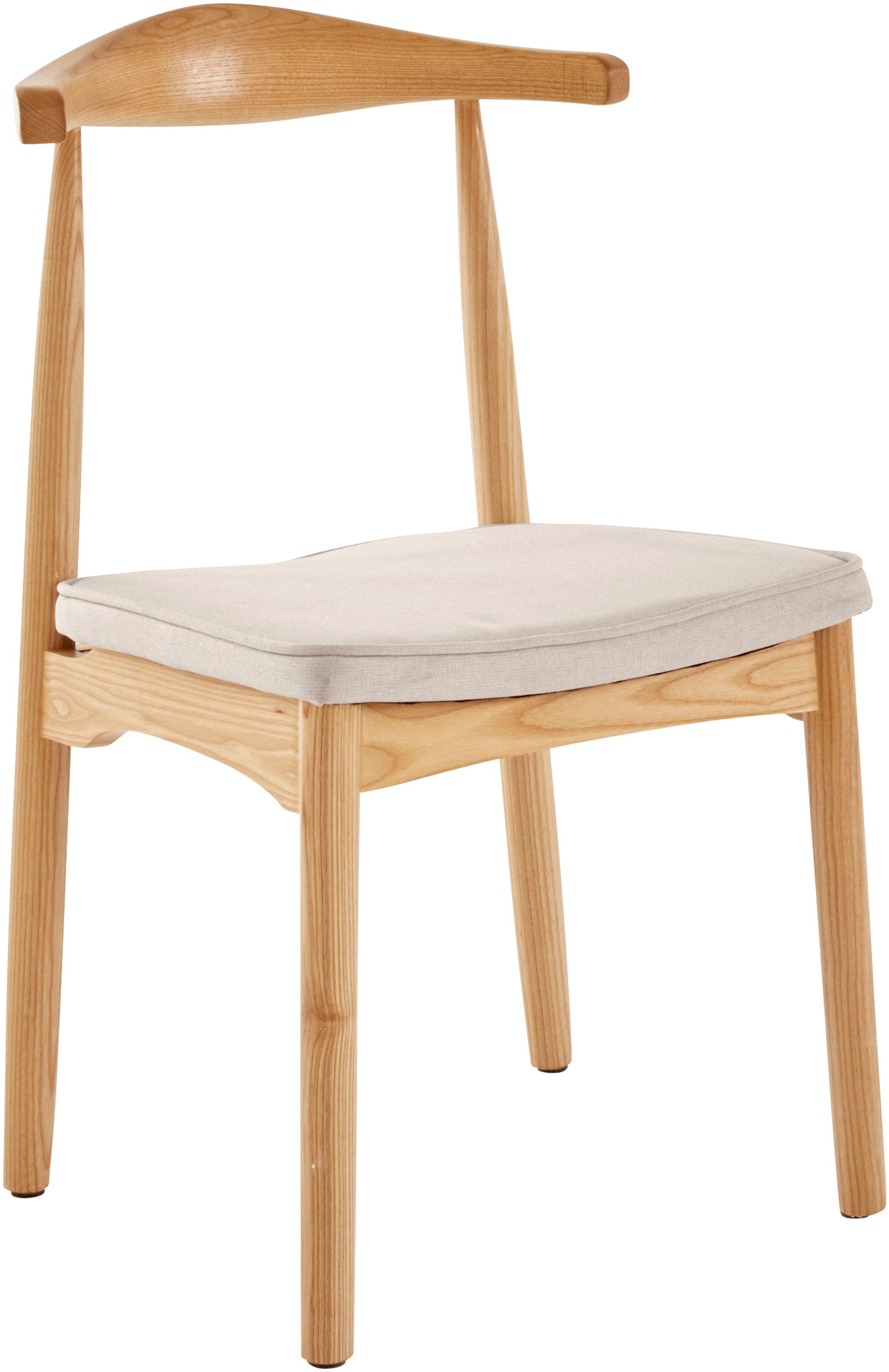 LeGer Home by Lena Gercke Esszimmerstuhl "Rianne" (Set) 2 Stk.Gestellrahmen aus massivem Eschenholz, Sitzfläche mit Webstoffkissen