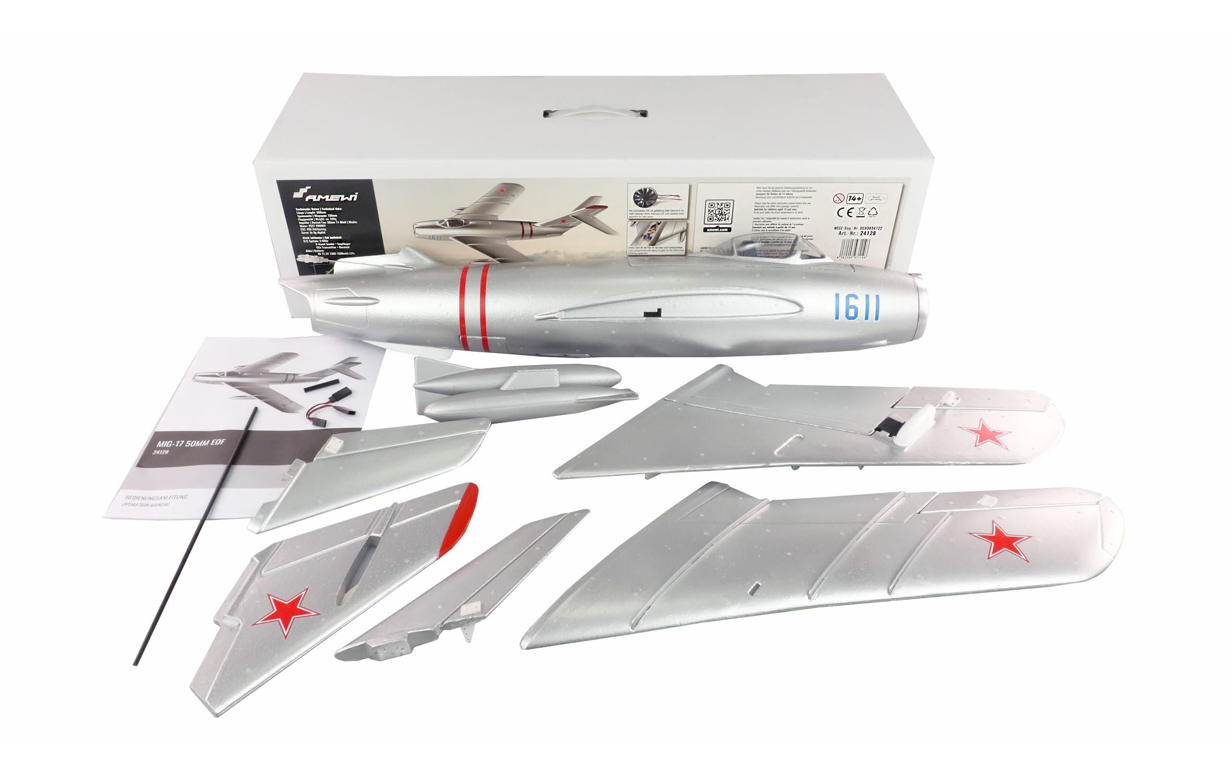 Amewi RC-Flugzeug »Jet MIG-17 730 mm PNP«