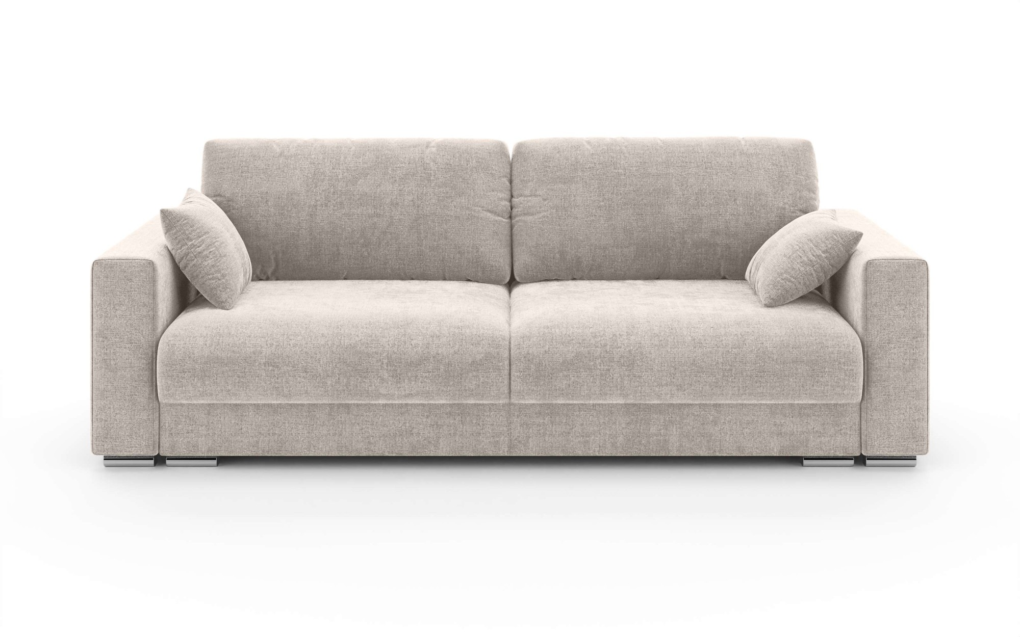 INOSIGN 3-Sitzer »Stevinson Schlafsofa mit Bettkasten, Masse B/H/T: 229/87/97 cm«, mit Wellenunterfederung, 2 Rückenkissen und 2 Zierkissen