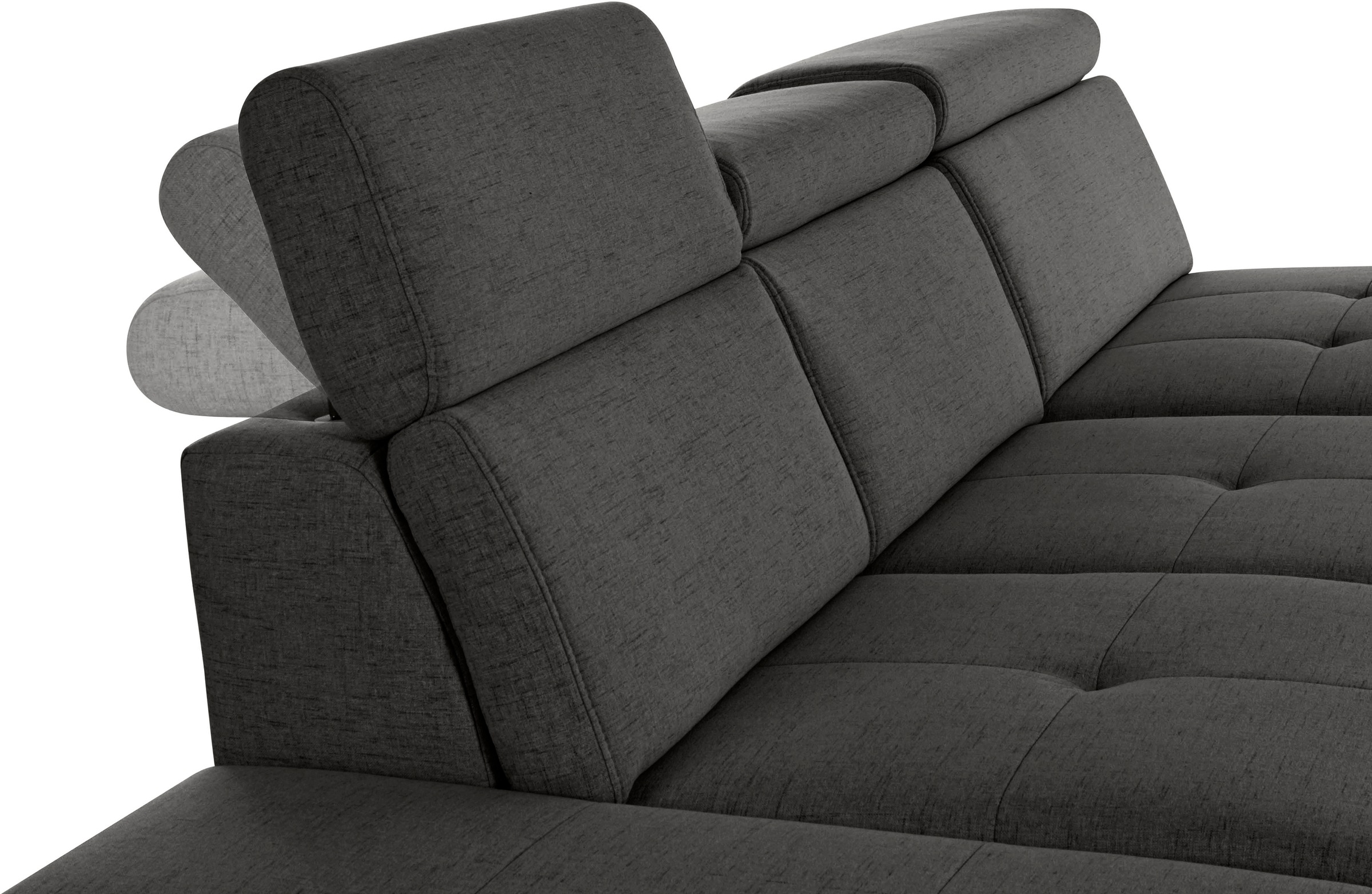 INOSIGN Ecksofa »Cardiz L-Form«, inkl.Kopfteilverstellung und Federkern wahlweise mit Bettfunktion
