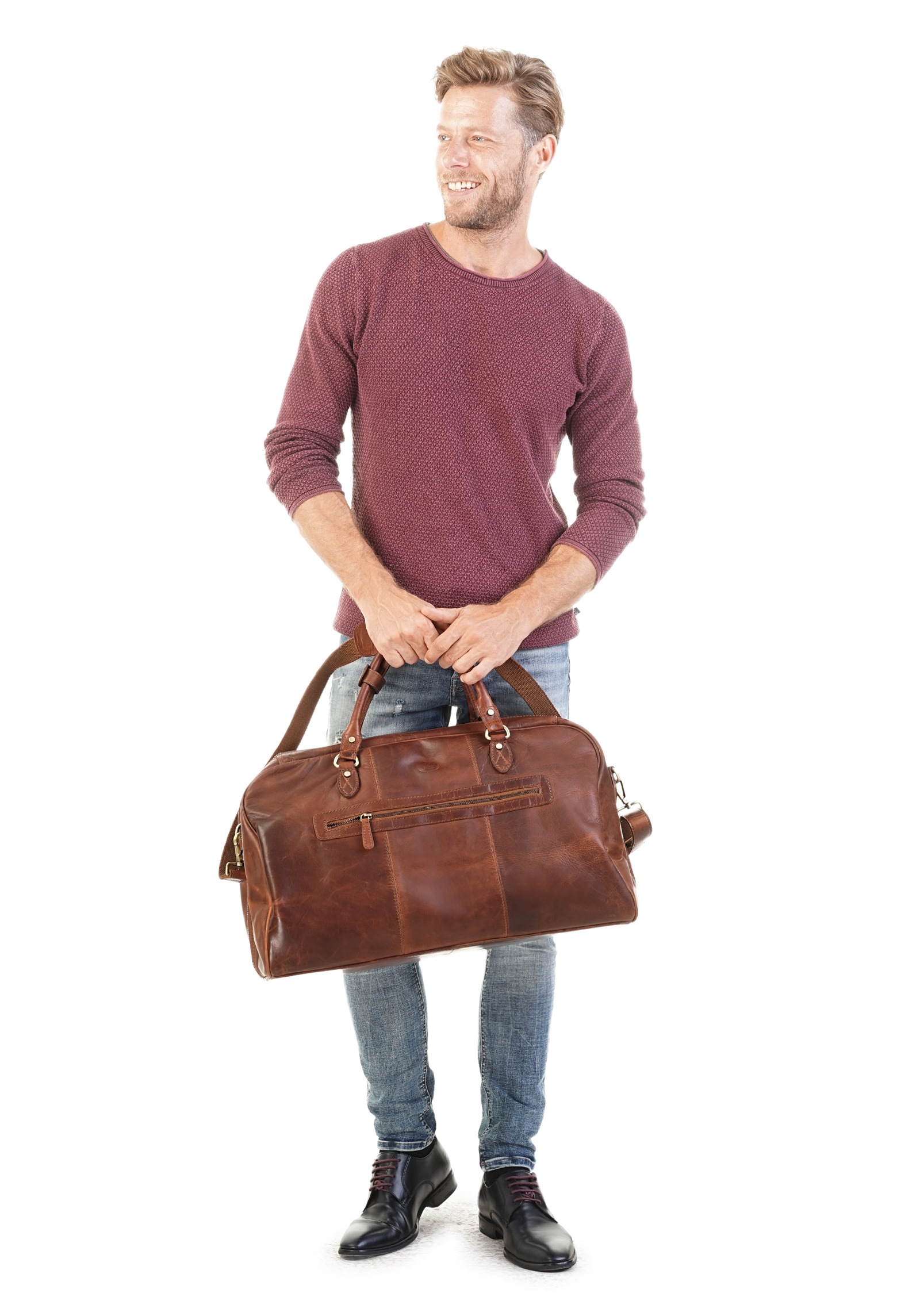 Piké Reisetasche, echt Leder