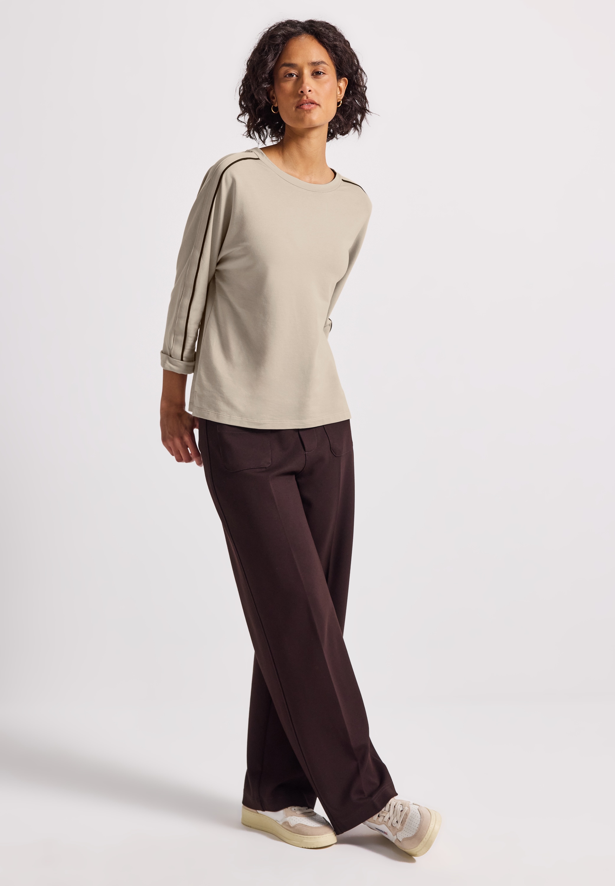 STREET ONE 3/4-Arm-Shirt, mit Galonstreifen