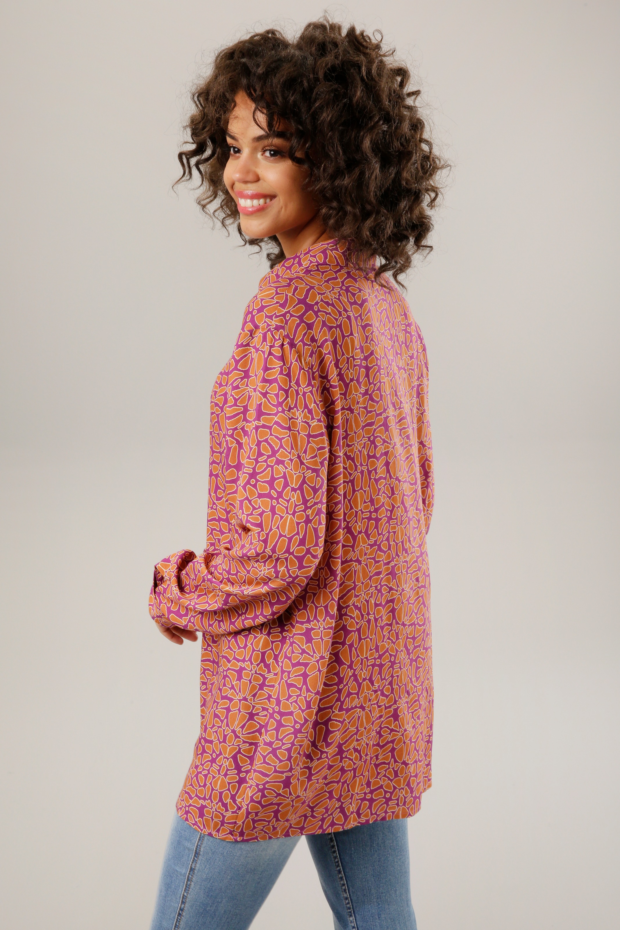 Aniston CASUAL Hemdbluse, online Druck | kaufen graphischem Jelmoli-Versand mit trendfarbenem