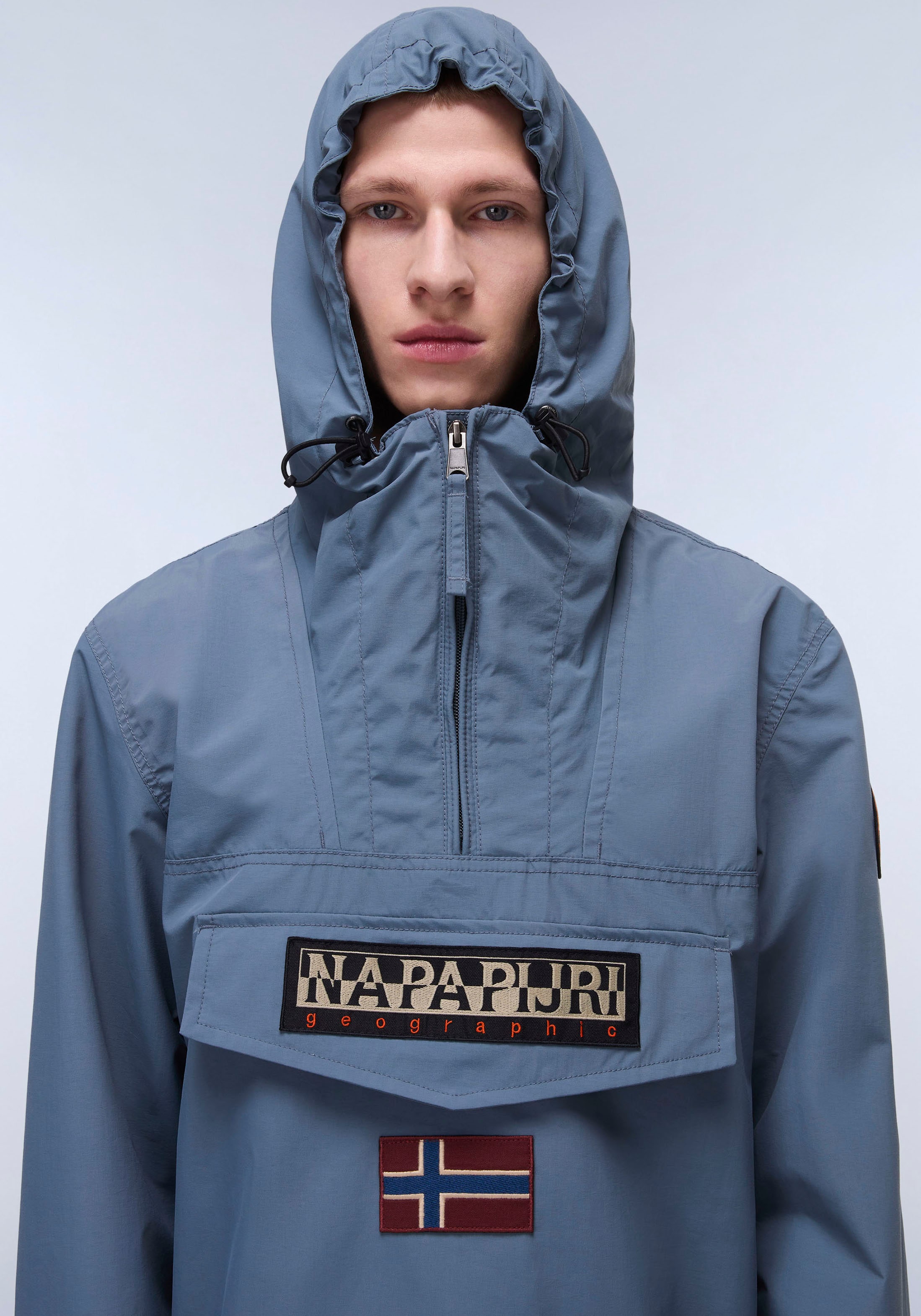 Napapijri Funktionsjacke »RAINFOREST M SUM 3«, mit Kapuze, Mit verstellbarem Gummizug und verschliessbarem Schlitz im Saum