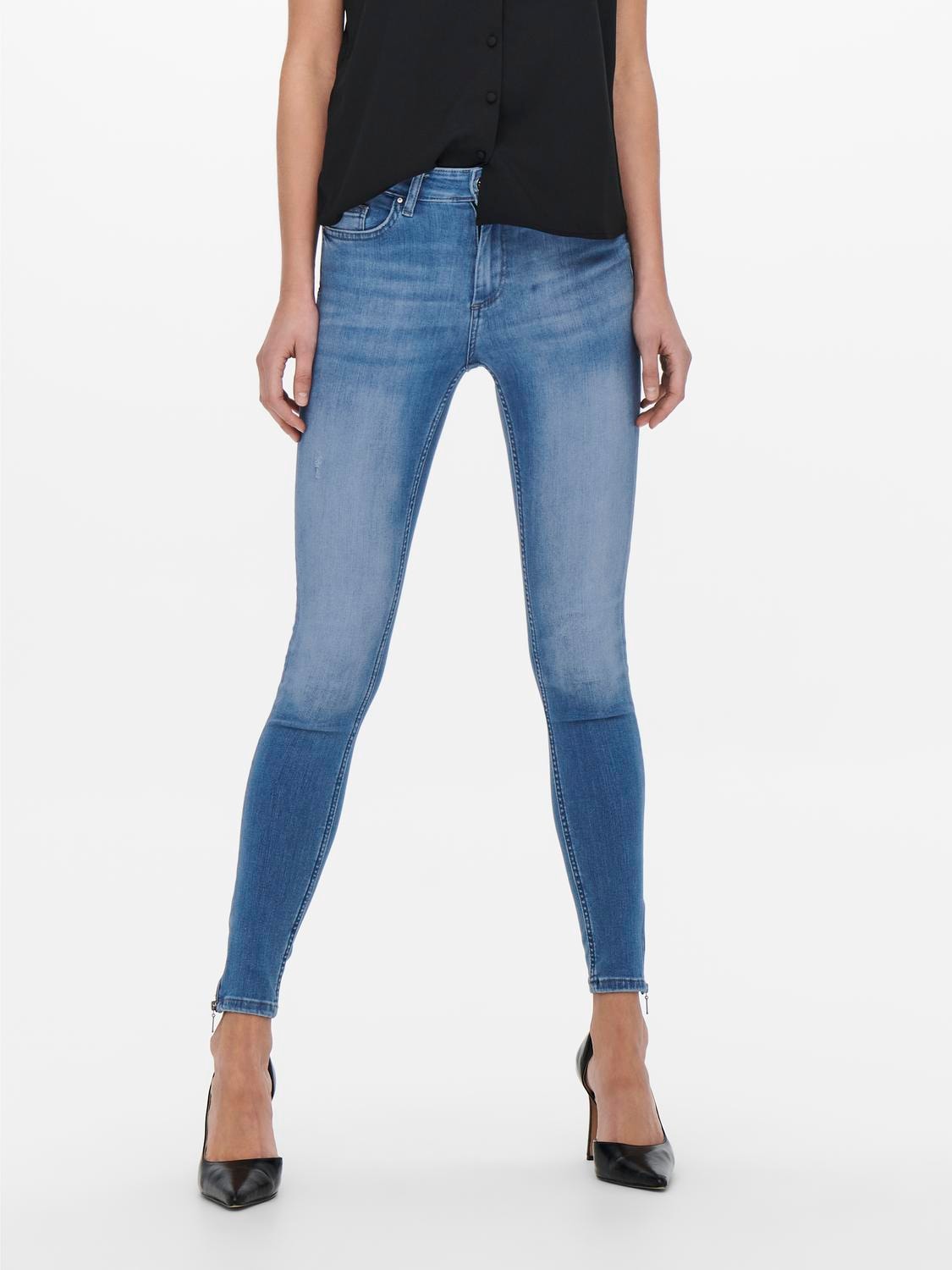ONLY Skinny-fit-Jeans »ONLBLUSH MID SKINNY ANKLE ZIP DNM BOX«