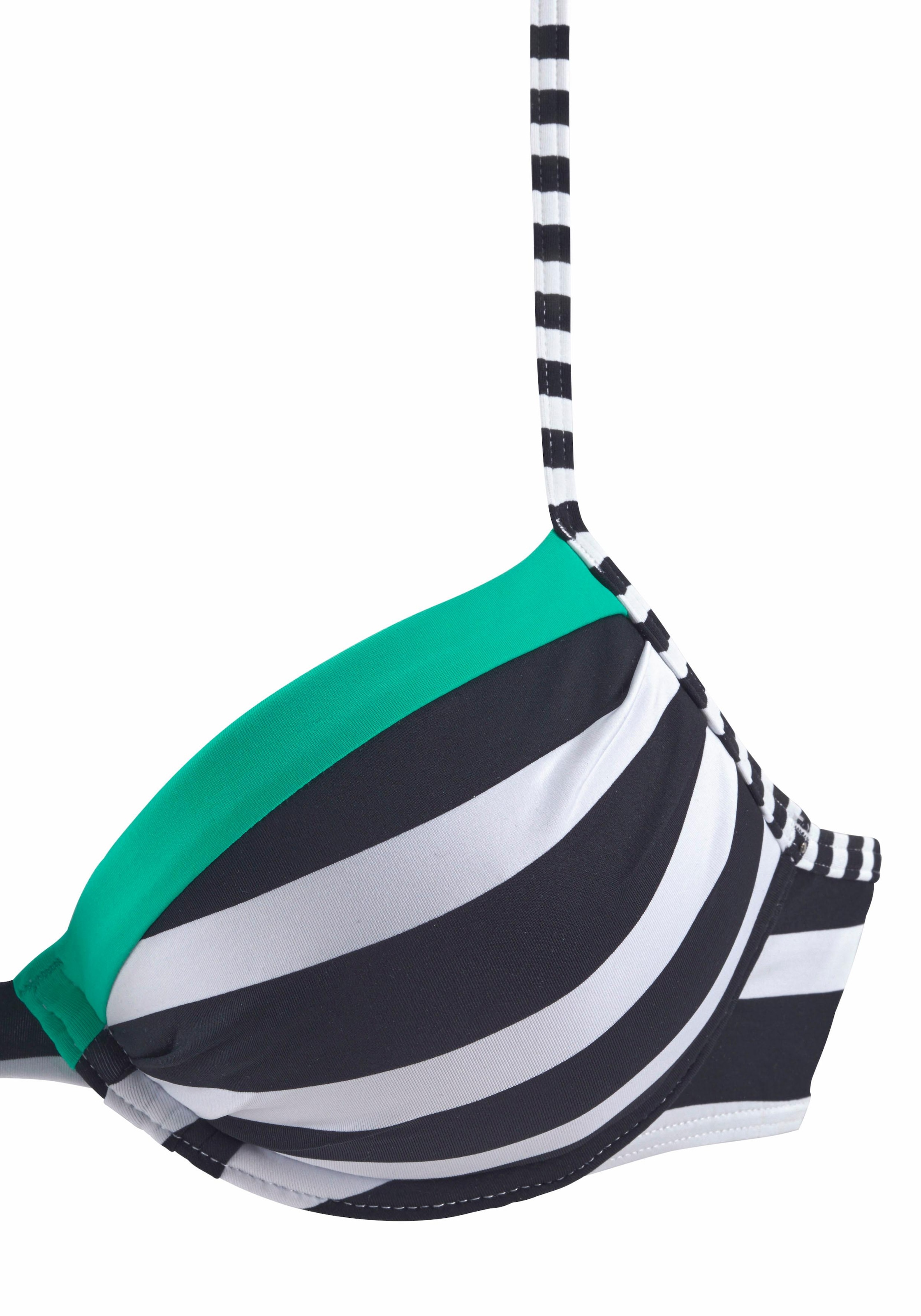 Navy Stripe ’Anita’ Push-Up Bikini Top by KangaROOS