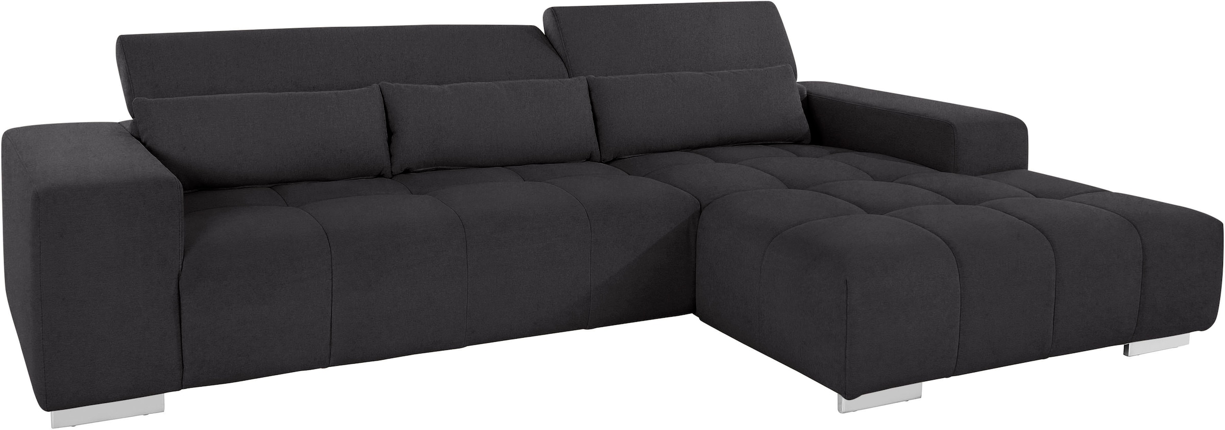 COTTA Ecksofa »Orion L-Form«, mit Kopfteilverstellung & 3 Nierenkissen