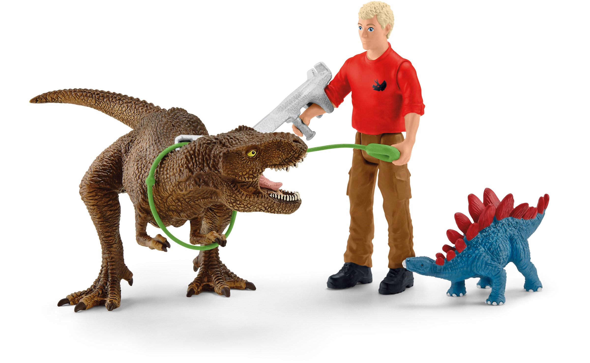 Schleich® Spielfigur »DINOSAURS, Tyrannosaurus Rex Angriff (41465)«, (Set)