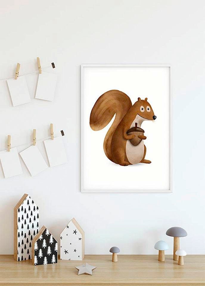 Poster ❤ im Tiere, Kinderzimmer, Animal Jelmoli-Online entdecken Shop St.), Schlafzimmer, Squirrel«, (1 Wohnzimmer »Cute Komar