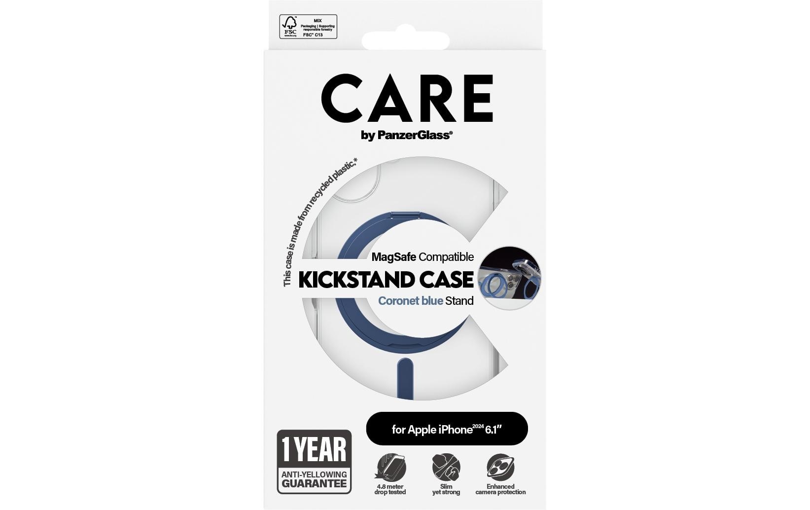CARE by PanzerGlass Backcover »Feature Kickstand iPhone 16«, iPhone 16