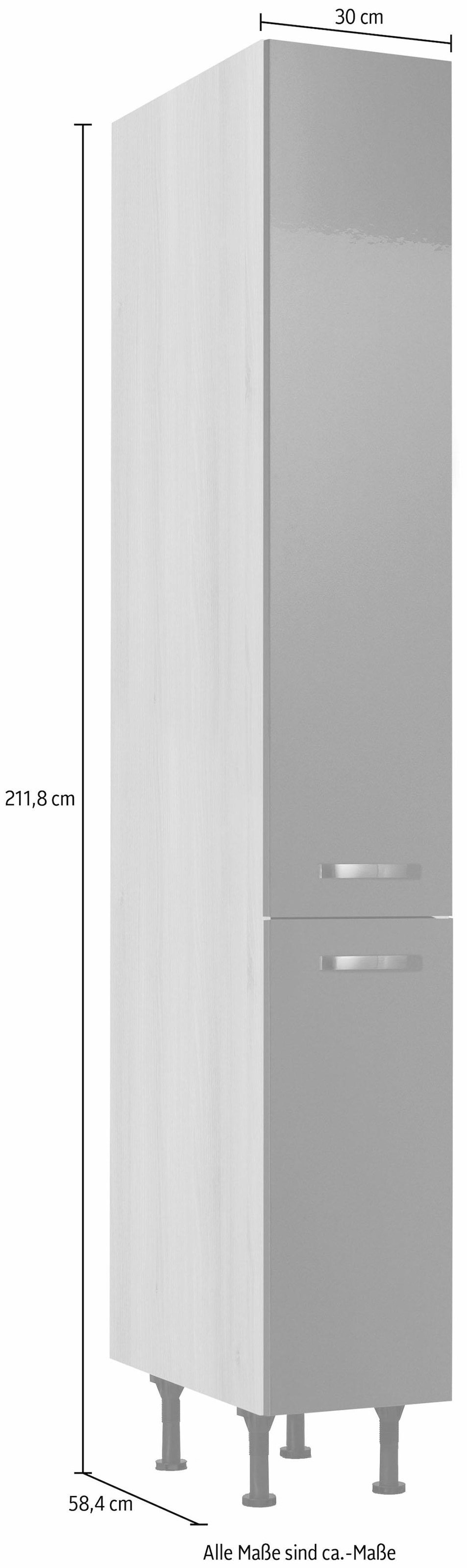KOCHSTATION Apothekerschrank »KS-Cara«, mit 2 Vollauszügen und 5 Ablagen, höhenverstellbare Füsse, Breite 30 cm
