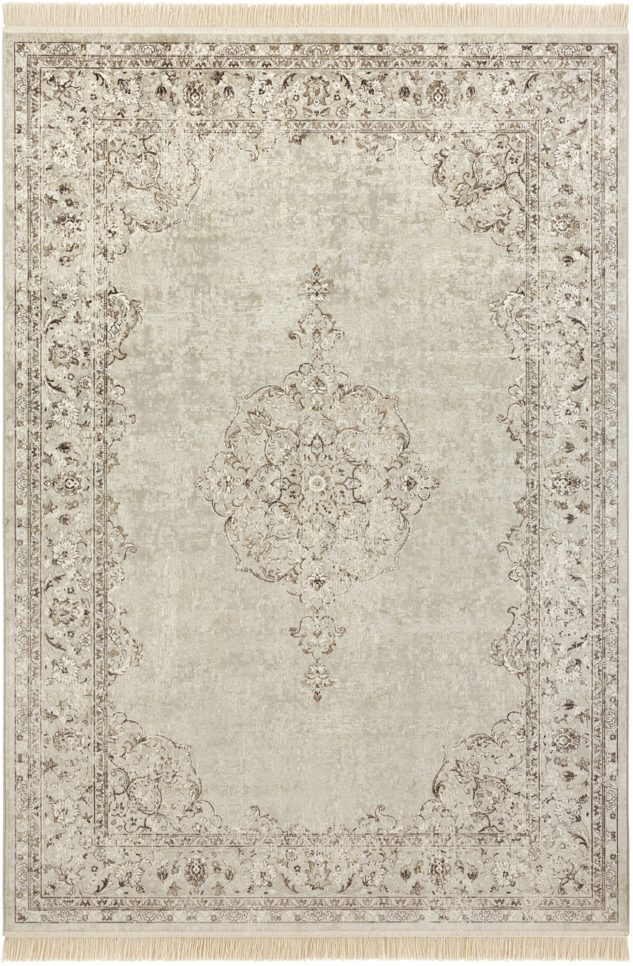 HANSE Home Teppich »Orient Vintage Medaillon«, rechteckig, 5 mm Höhe, Orientalisch mit Fransen, Orient, Wohnzimmer, Schlafzimmer, Esszimmer