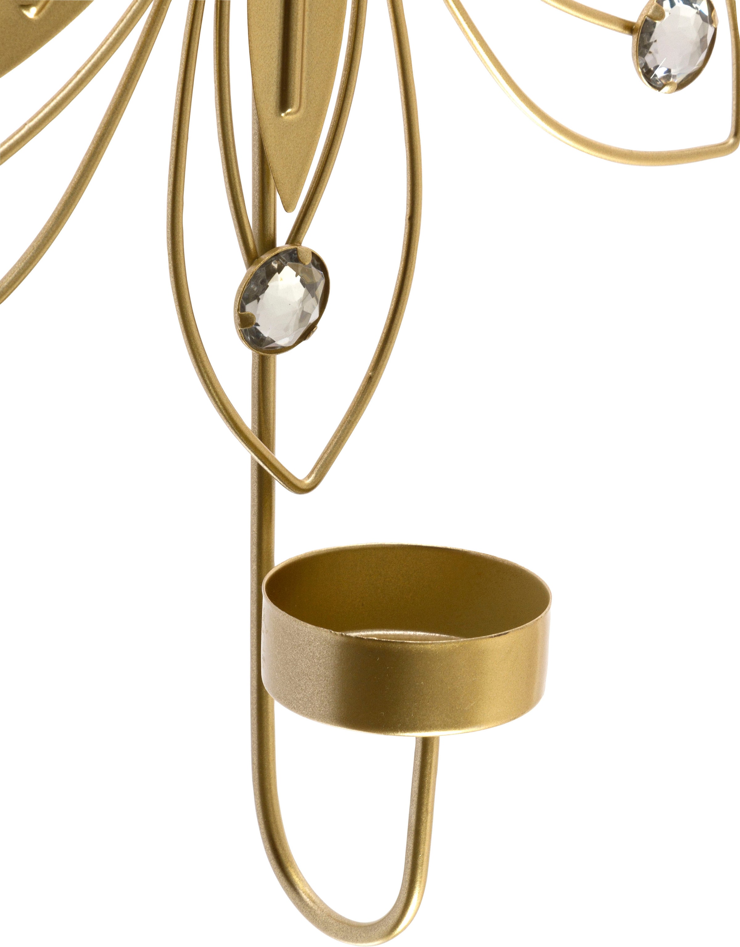 Myflair Möbel & Accessoires Wandkerzenhalter »Ballala, goldfarben«, (1 St.), modern, Landhaus, Shabby Chic, goldfarben