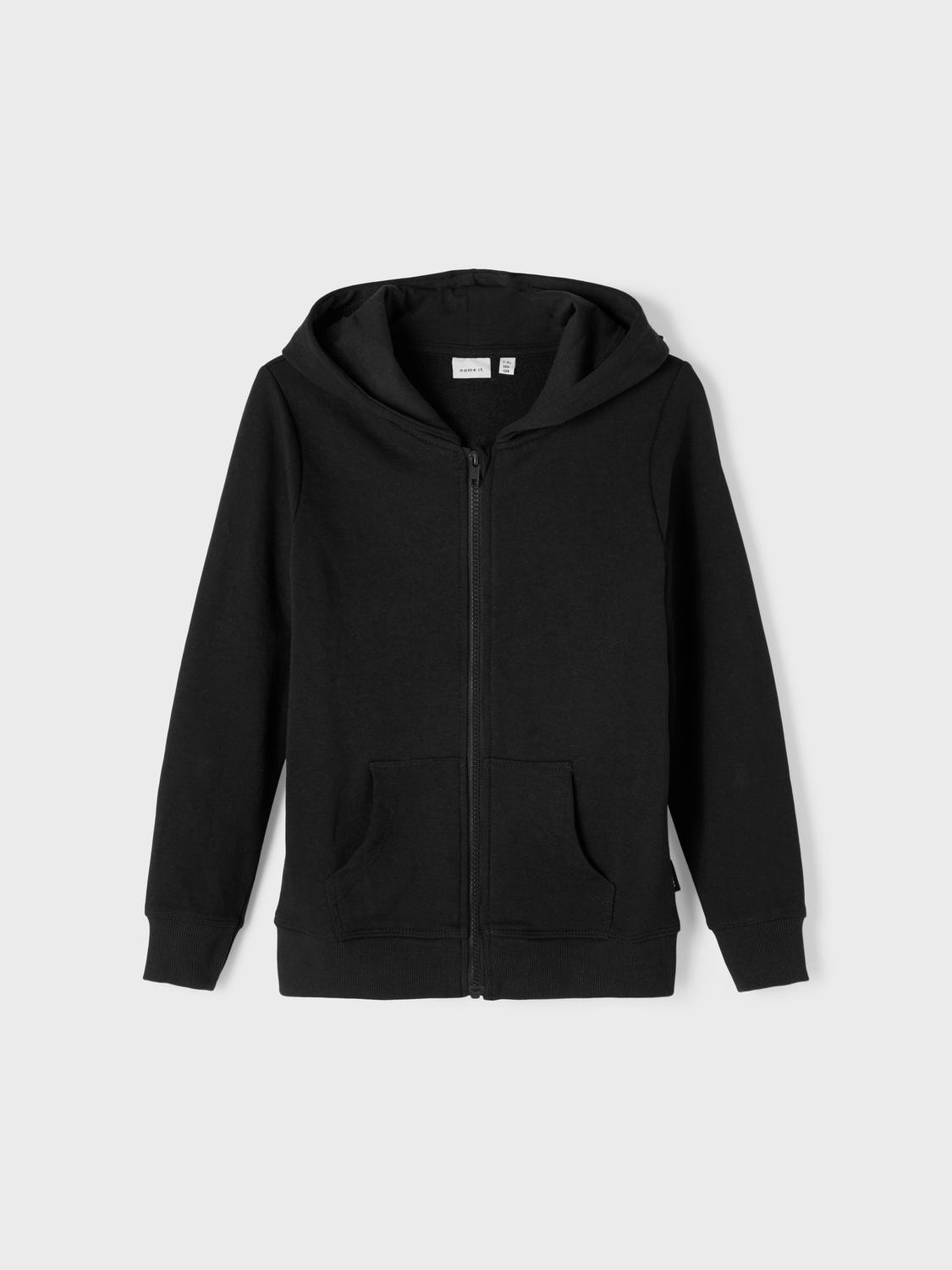 Name It Kapuzensweatjacke »NKMNESWEAT CARD W HOOD UNB NOOS« in klassischer Form