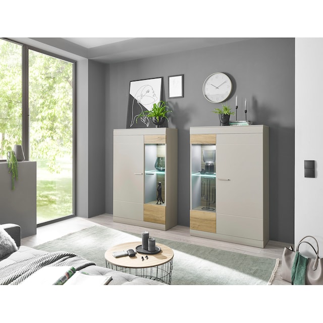 ❤ INOSIGN Wohnwand »SCARA«, (2 St.), trendige Farbe mit Applikation  Zinneiche Dekor, mit Softclose-Funktion ordern im Jelmoli-Online Shop