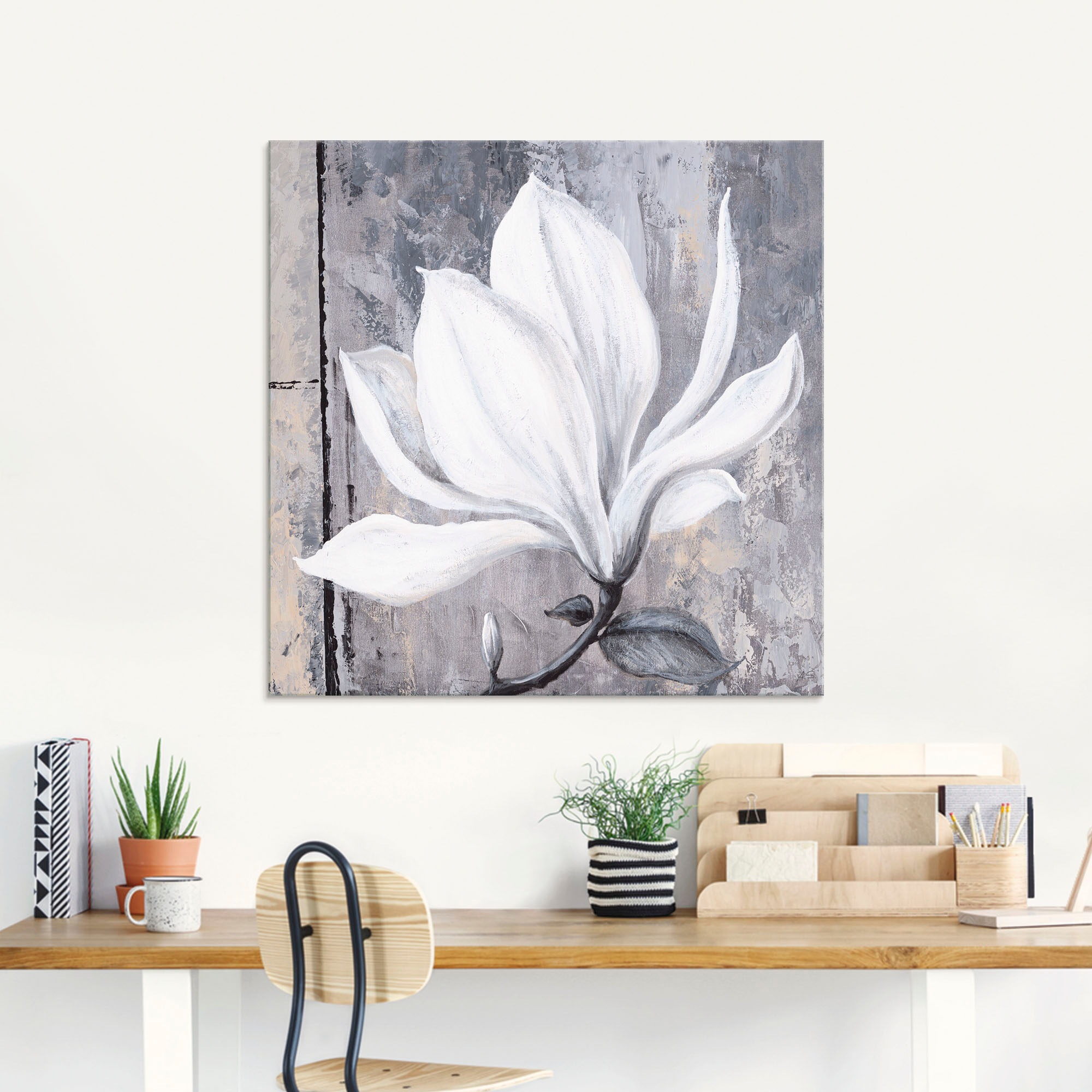 Artland Glasbild "Klassische Magnolie" Blumen 1 Stk. tlg. in verschiedenen Grössen